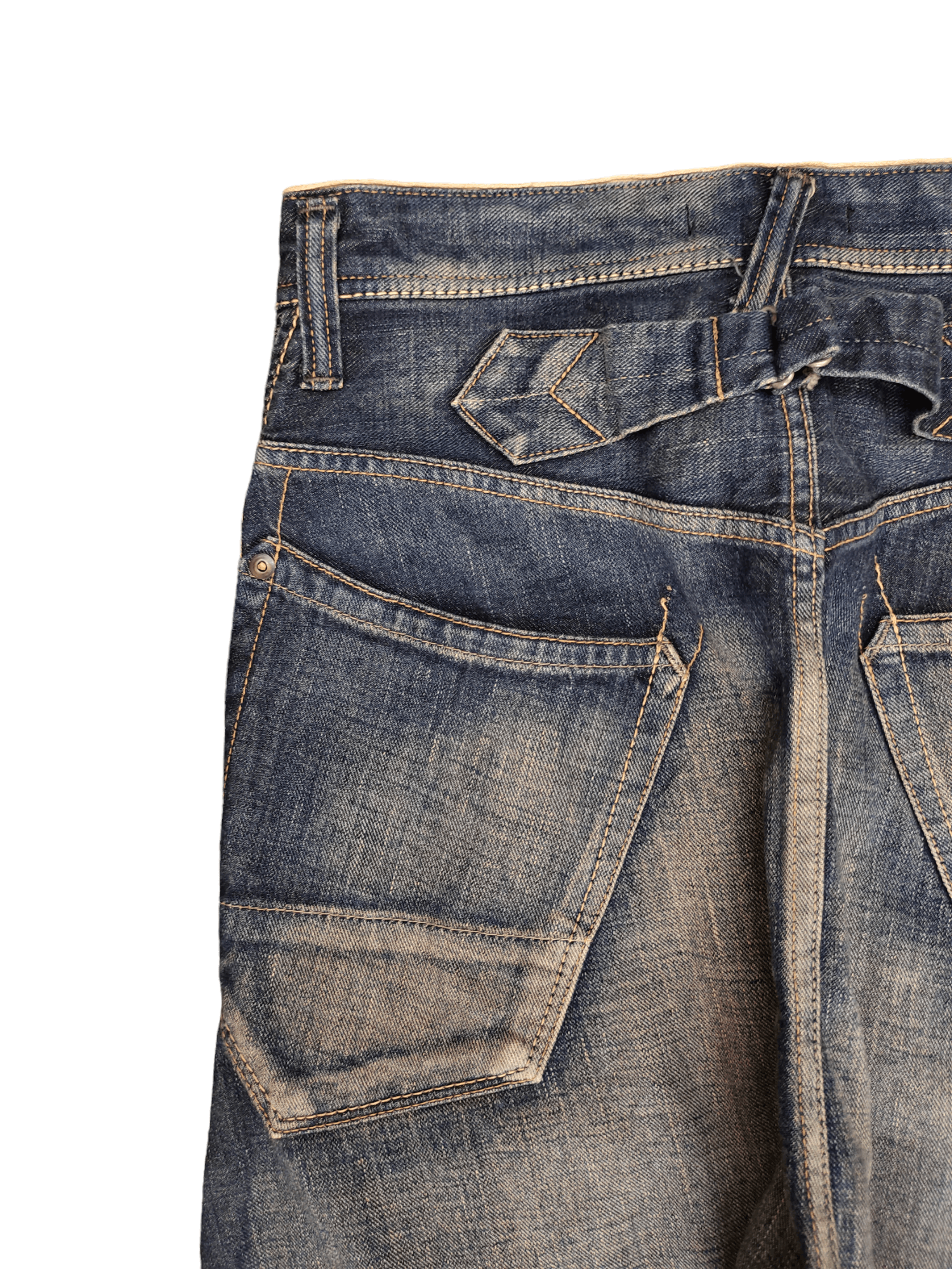 Number (N)ine × Undercover 1990s Jonhbull Spiral Cut Selvedge Denim Pants Redline Size US 29 - 4 Thumbnail