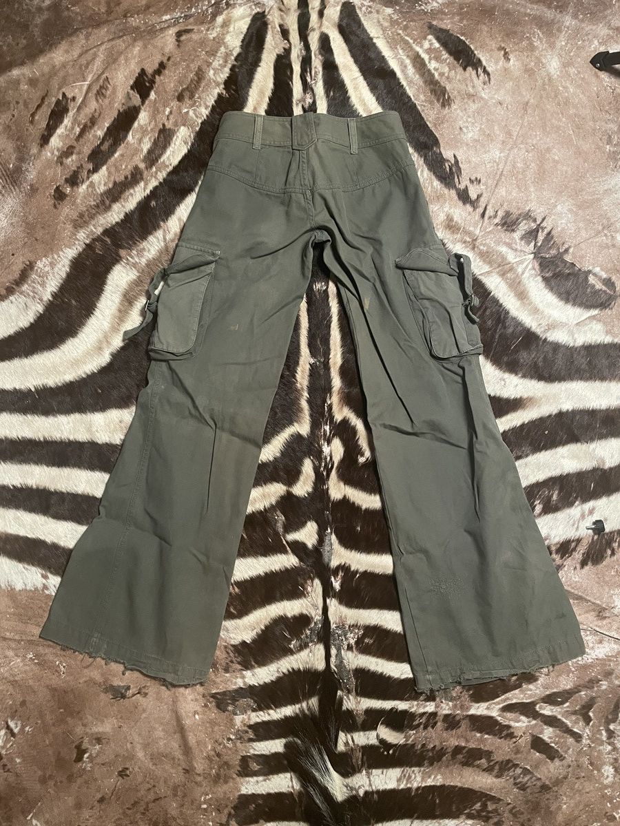 Diesel DIESEL 2000s Y2K Low Waisted Flared Cargo Pants Size 24" / US 00 / IT 34 - 2 Thumbnail
