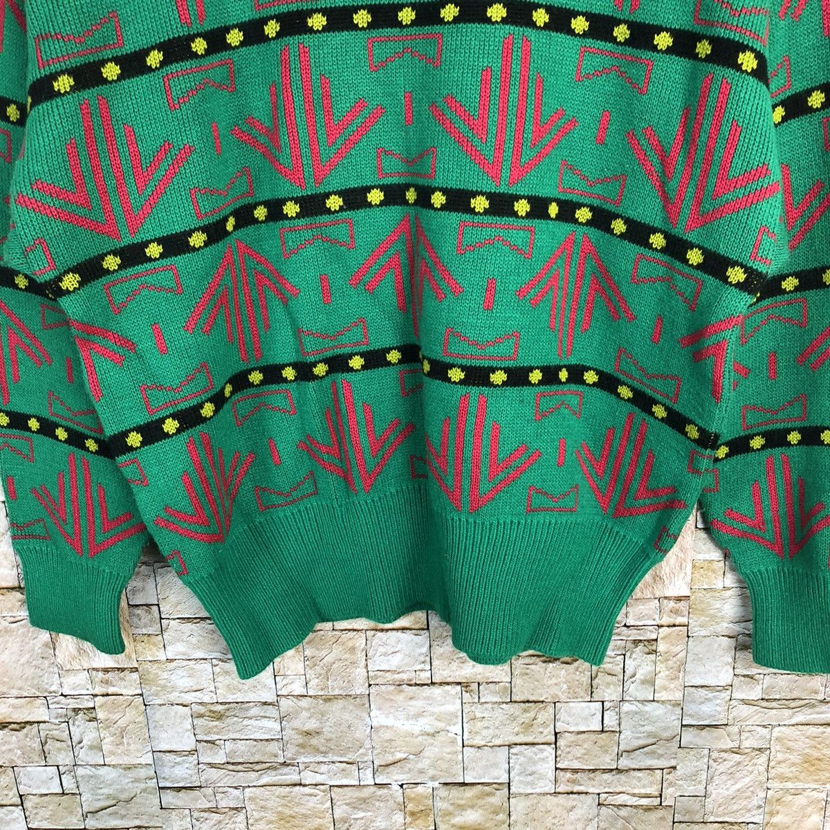 Vintage DL Japan art vintage Green Knitwear sweatshirt #A259 Size US S / EU 44-46 / 1 - 6 Thumbnail