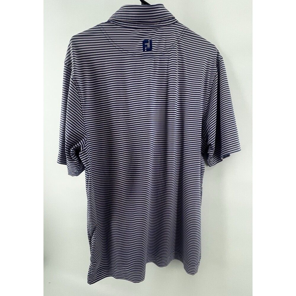 Footjoy FootJoy FJ Polo Shirt Mens Large Blue & Pink Striped Stretc Size US L / EU 52-54 / 3 - 6 Thumbnail