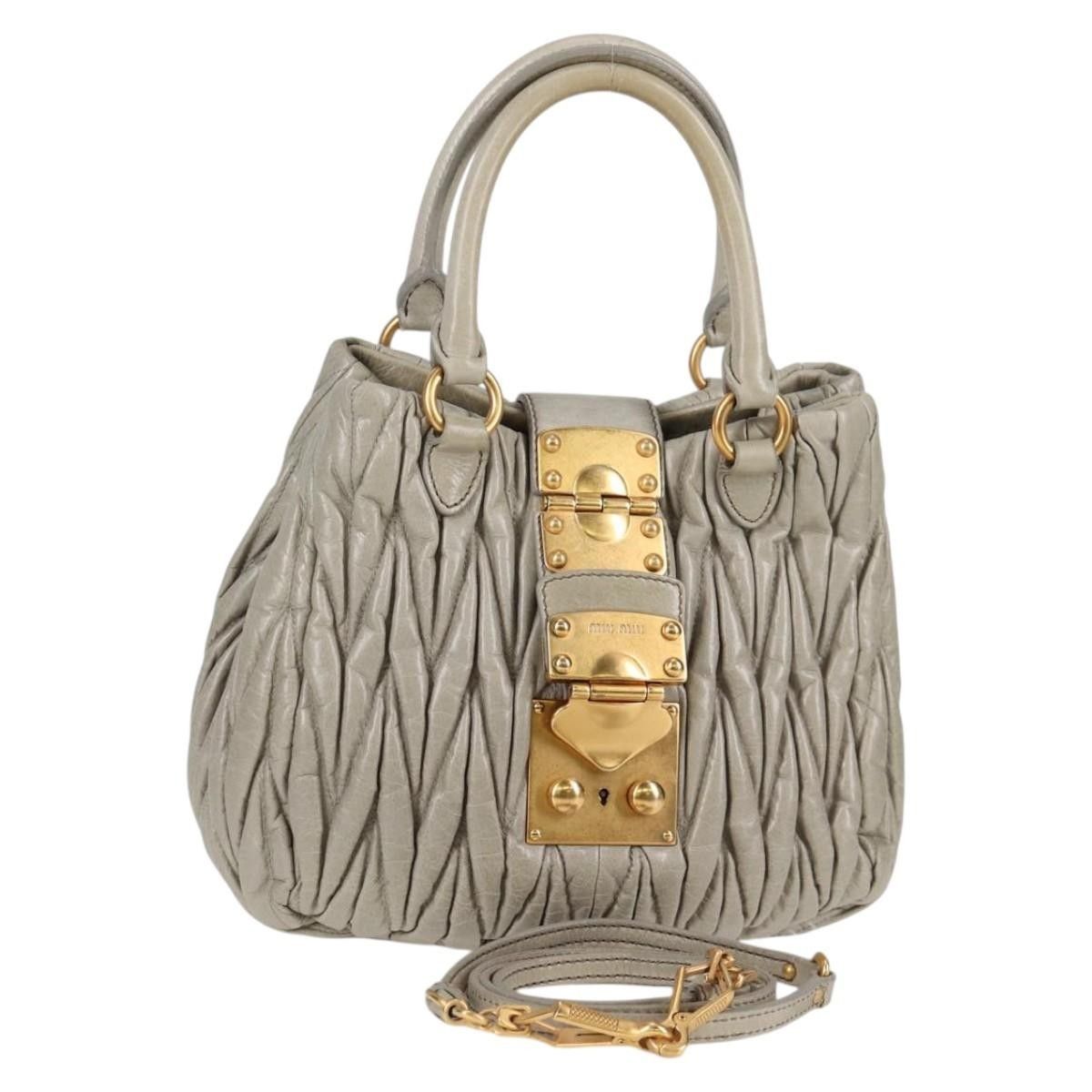 Miu Miu Miu Miu Coffer Convertible Satchel Matelasse Leather Size ONE SIZE - 1 Thumbnail