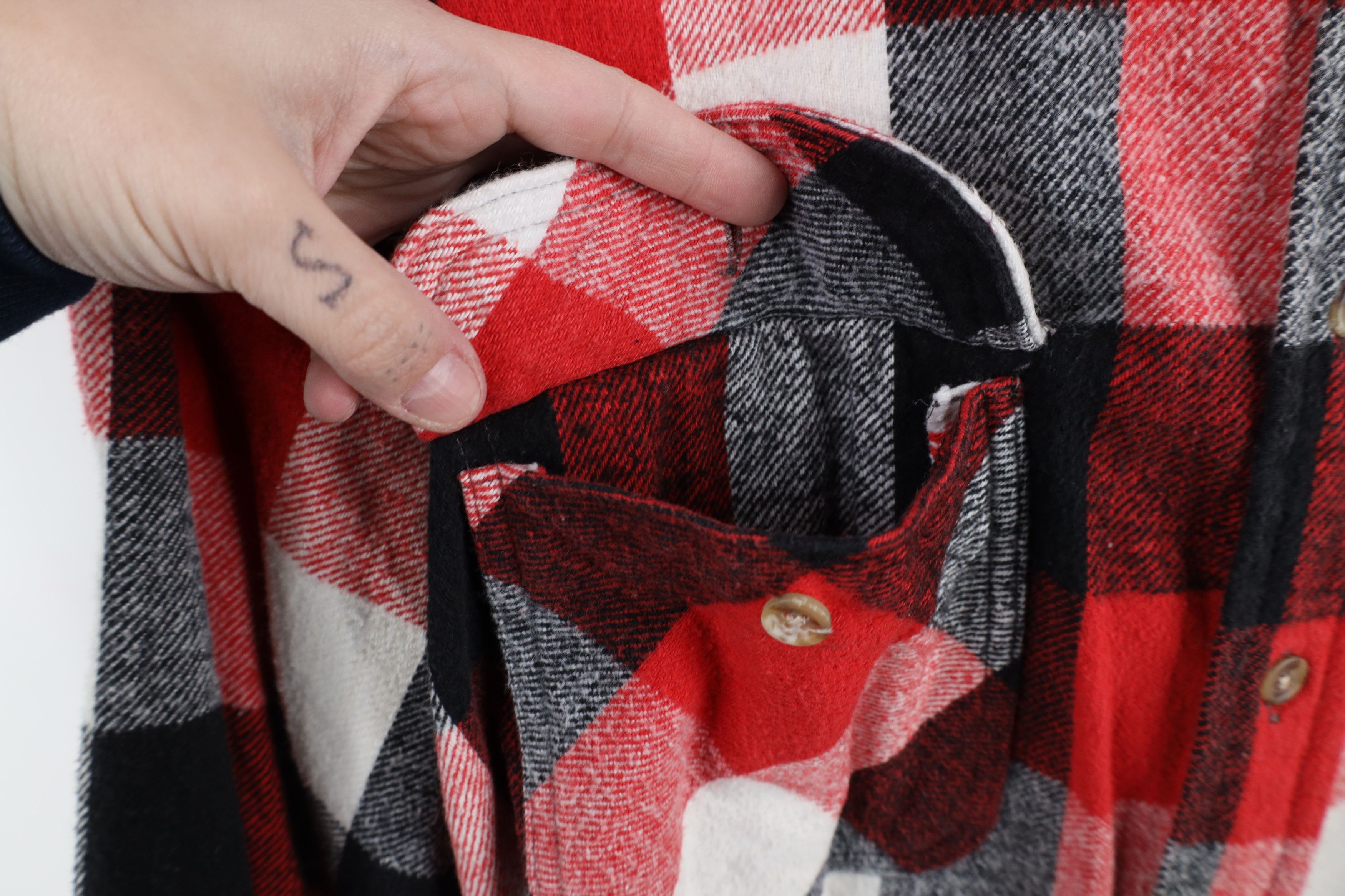 Vintage Vintage 90s Streetwear Heavyweight Flannel Button Shirt Size US L / EU 52-54 / 3 - 6 Thumbnail