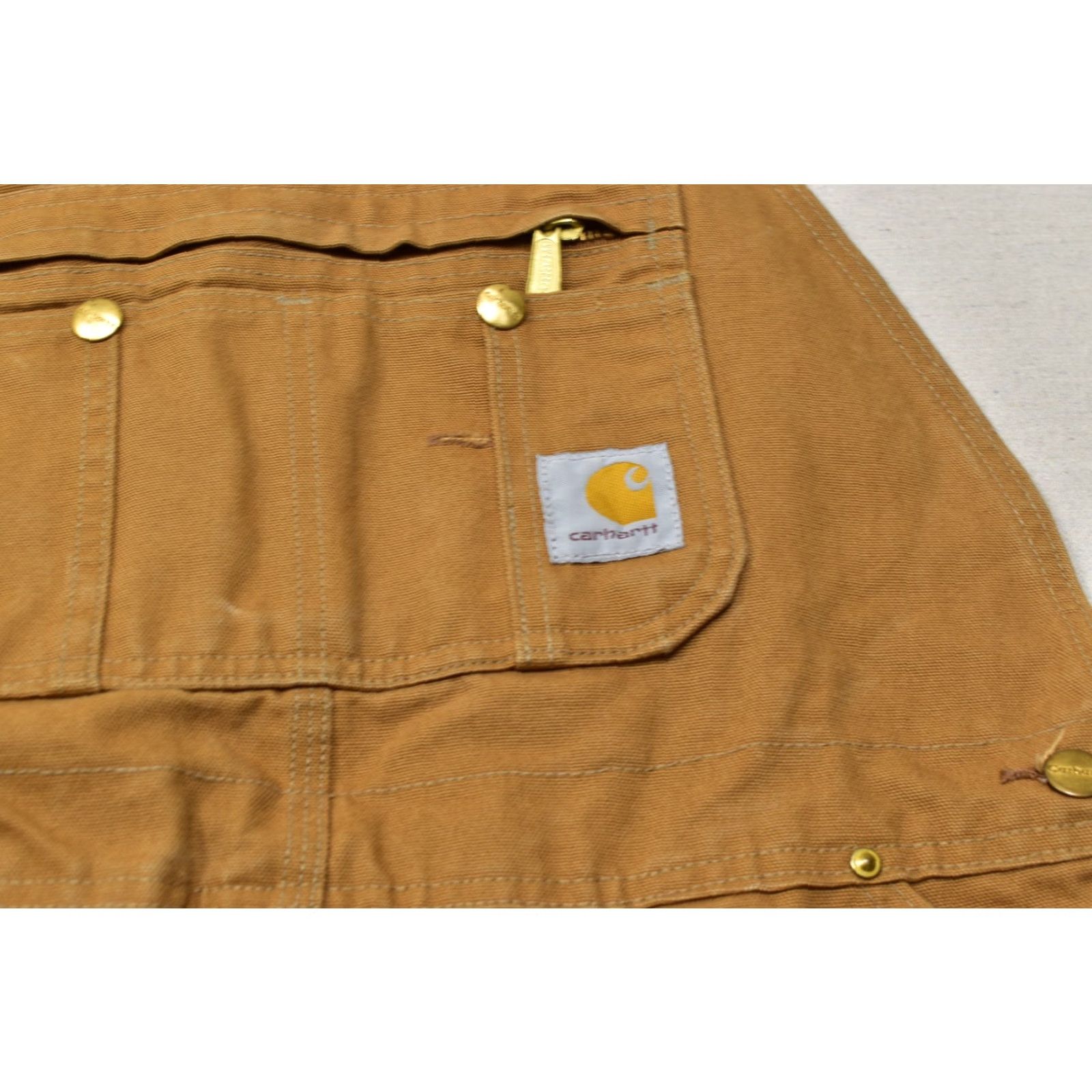 Carhartt VINTAGE Carhartt Overalls Pants Workwear Duck Bib 30" Inseam Brown Cotton Canvas 5-Pocket Mens Size US 38 / EU 54 - 3 Thumbnail