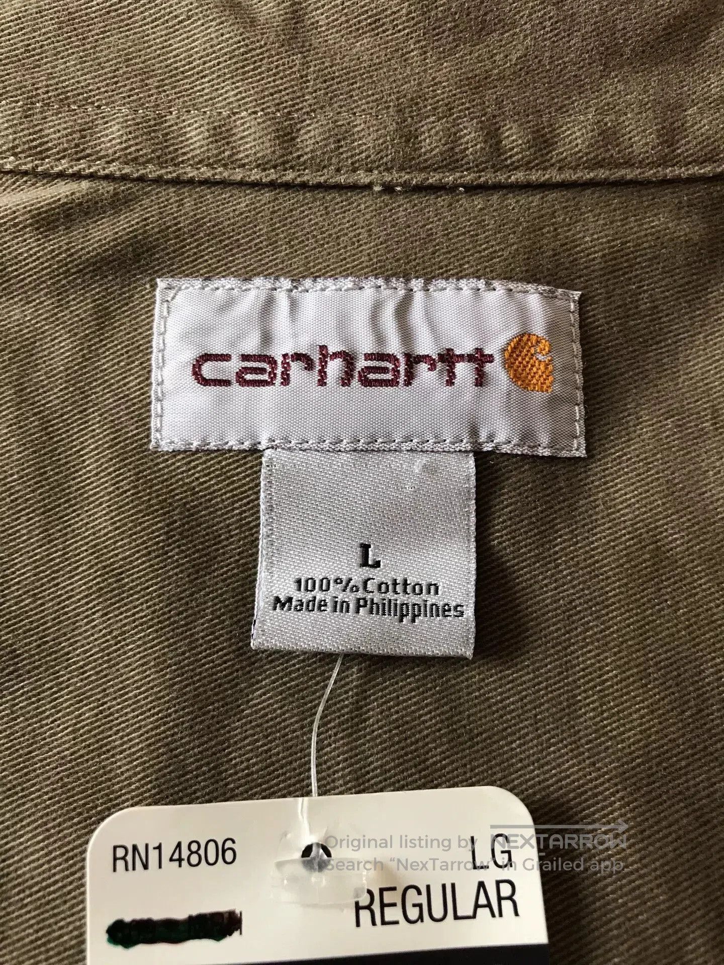 Carhartt Carhartt S09 MRH Work Shirt. Size US L / EU 52-54 / 3 - 7 Thumbnail