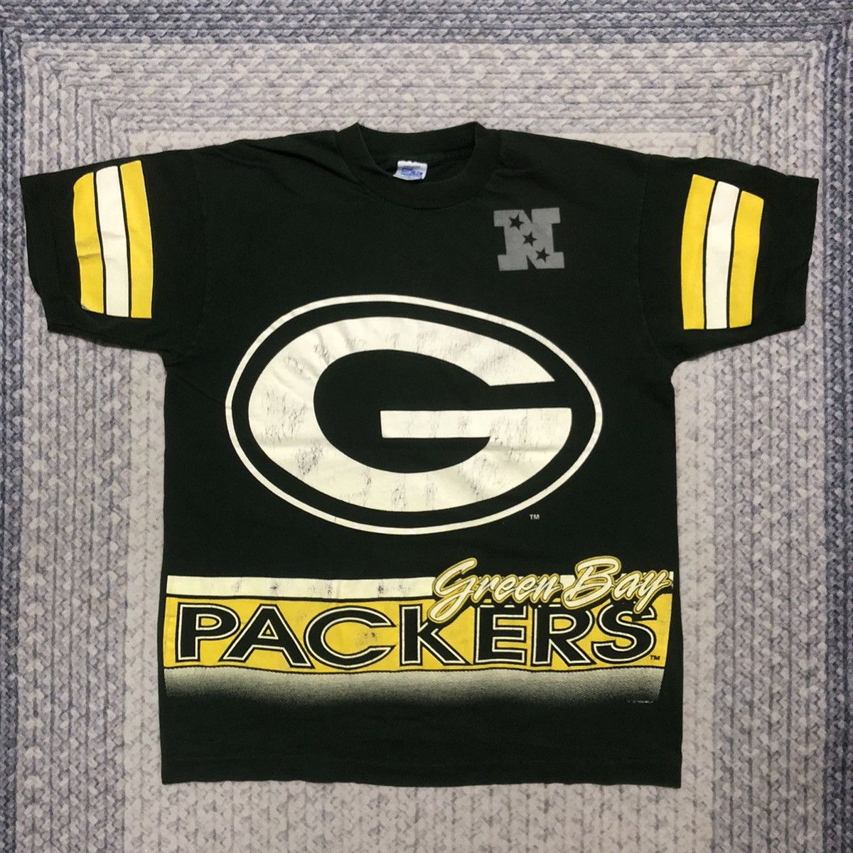 NFL × Vintage Rare Vintage 1994 NFL X Green Bay Packers AOP Tees Size US XL / EU 56 / 4 - 1 Thumbnail