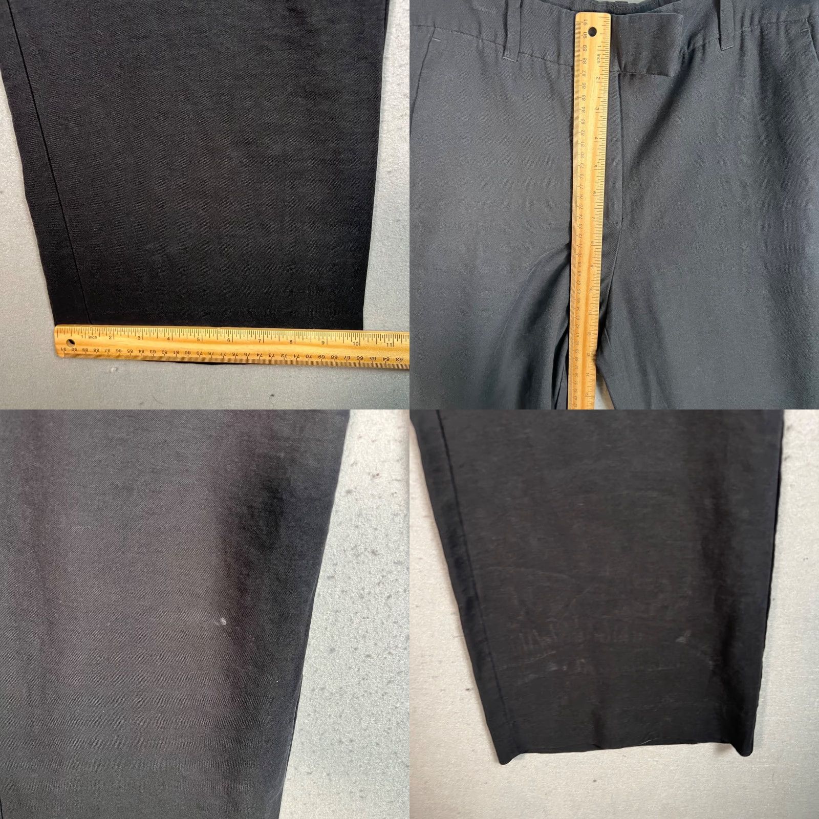 Mango Mango Womens Black Wide-Leg Trousers Viscose Blend Pants Size 2 Size 26" / US 2 / IT 38 - 8 Thumbnail