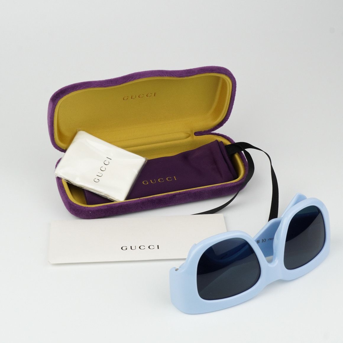 Gucci NEW Gucci GG1545S 004 Blue Women Square Sunglasses Size ONE SIZE - 9 Thumbnail