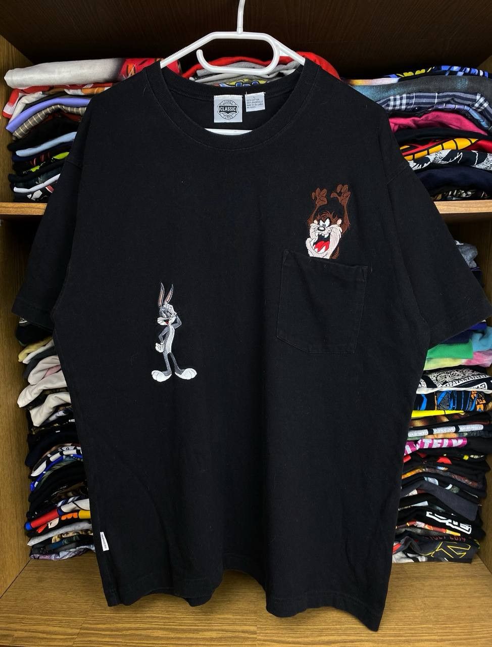 Cartoon Network Vintage Looney Tunes 1995 Embroidered Pocket 90s Tee Size US L / EU 52-54 / 3 - 1 Thumbnail