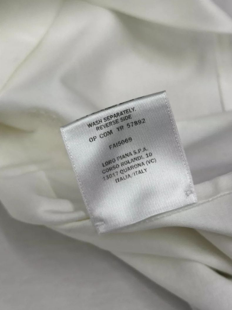 Loro Piana LORO PIANA White T-shirt Size M / US 6-8 / IT 42-44 - 7 Thumbnail