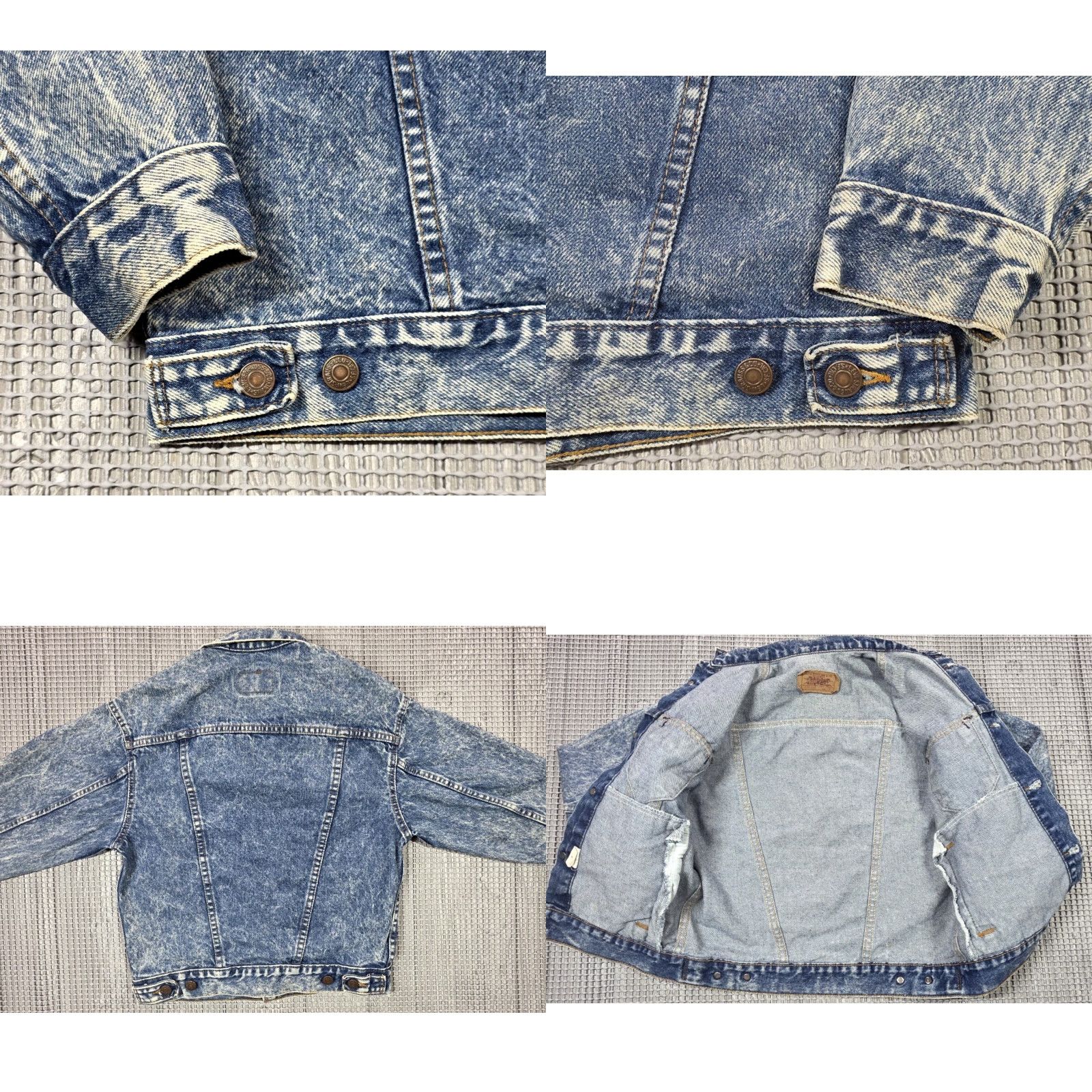 Levi's VINTAGE Levi’s Trucker Jacket Denim Stonewash 57508 80s 90s Mens Small Blue Distressed Logo Pockets Short Jean Jacket Size US 29 - 8 Thumbnail