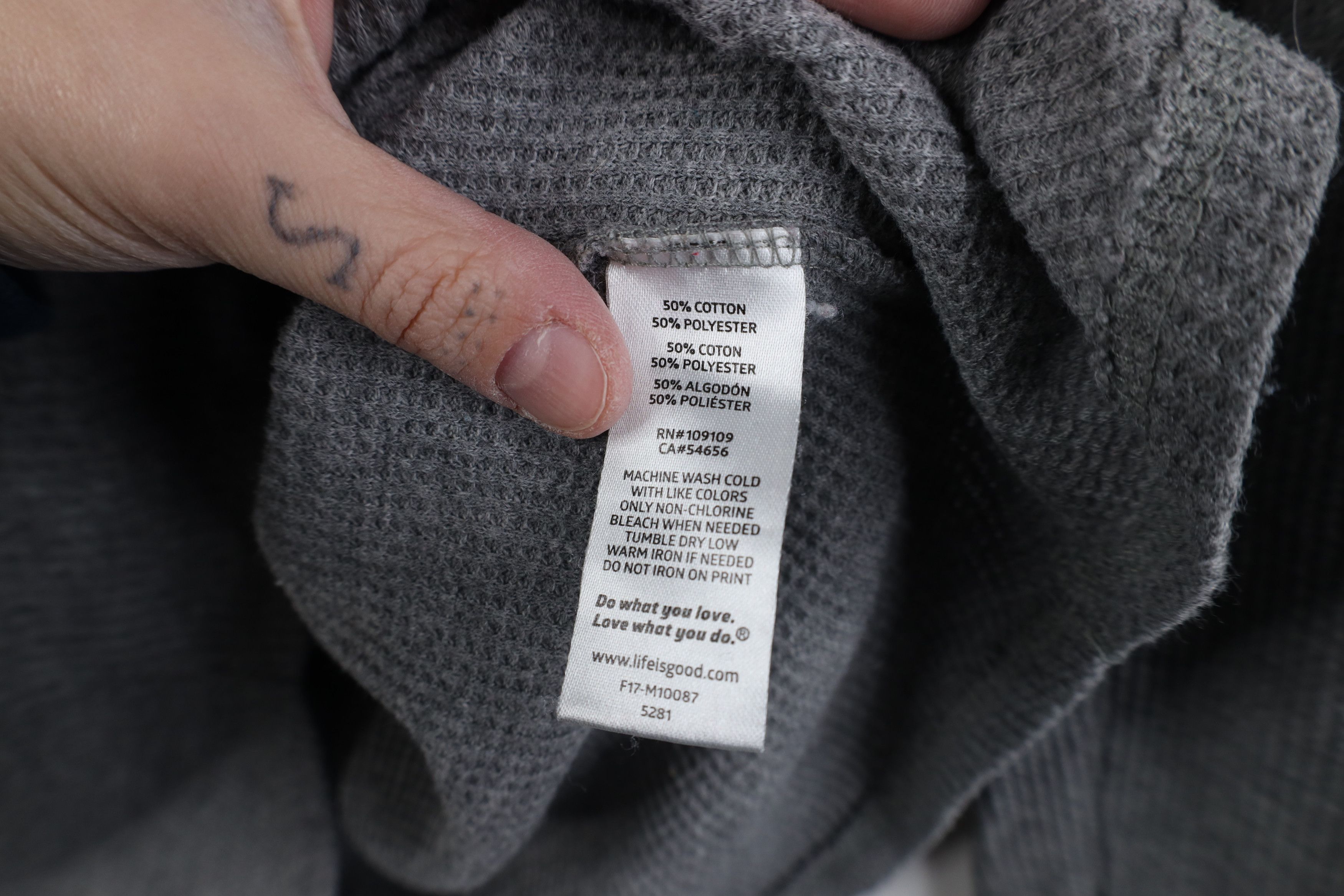 Life is Good Life Is Good Fit Spell Out Star Thermal Waffle Knit Hoodie Size M / US 6-8 / IT 42-44 - 10 Thumbnail