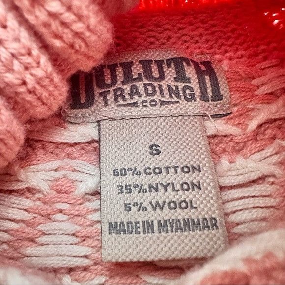 Duluth Trading Company Duluth Trading Co Women's Pink Fair Isle Turtleneck Cotton B Size S / US 4 / IT 40 - 5 Thumbnail
