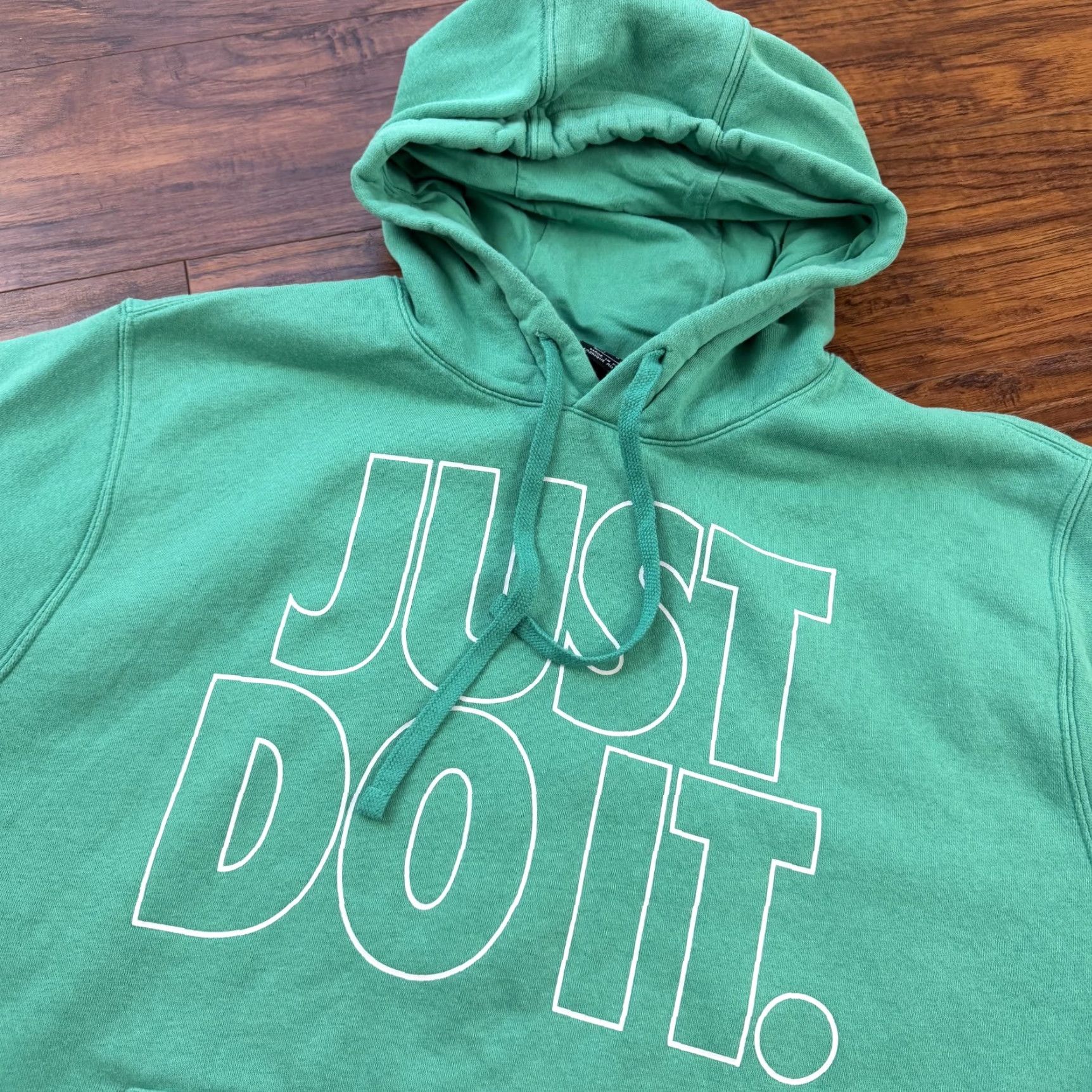 Nike Nike Hoodie Womens L Green Pockets Pullover Sweatshirt Just Do It Size L / US 10 / IT 46 - 3 Thumbnail