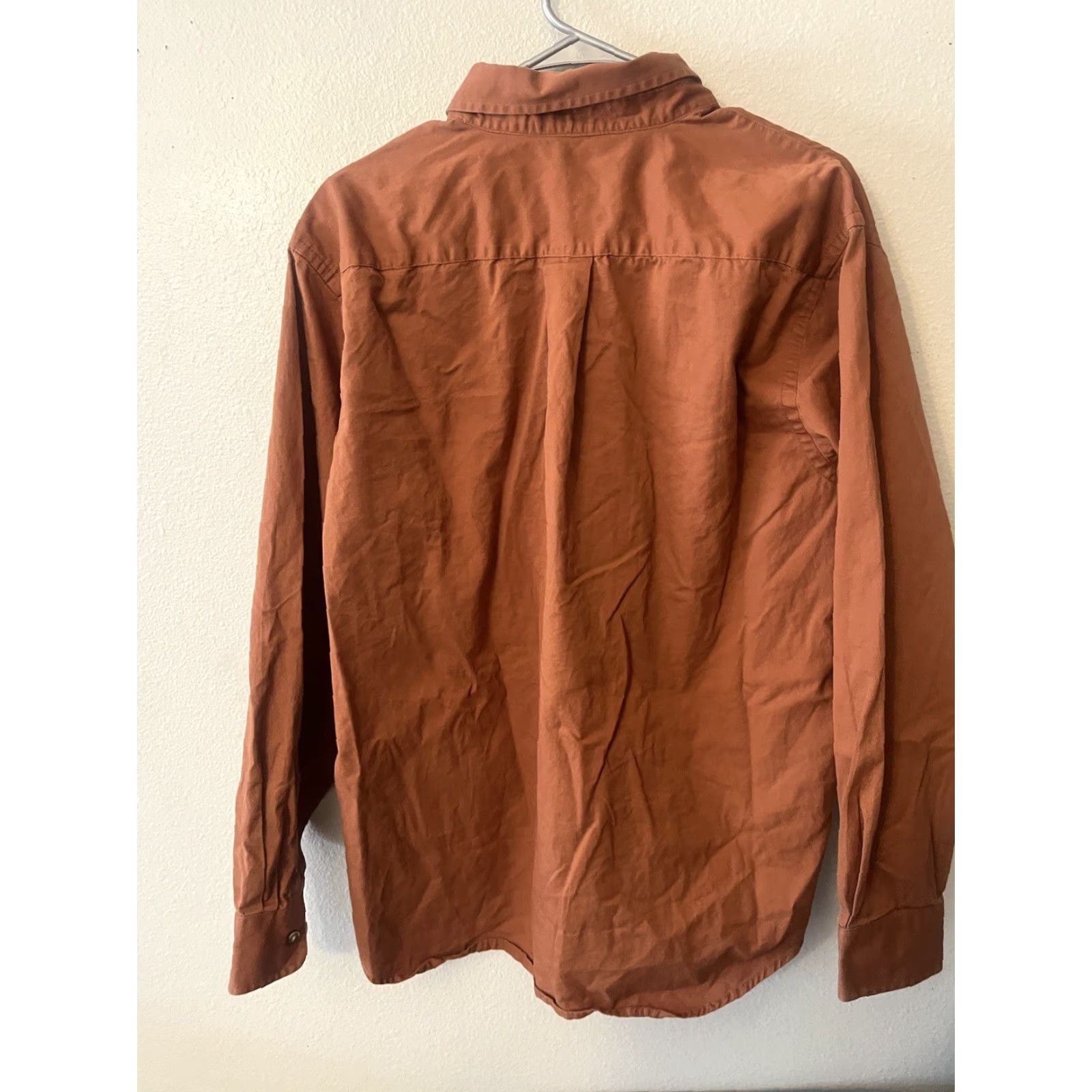 Croft & Barrow Croft & Barrow Button-Up Shirt Men's L Orange Solid Shirt Regular Orange Mens Large Button-Down Collared Classic Casual 90s Modern Size US L / EU 52-54 / 3 - 3 Thumbnail