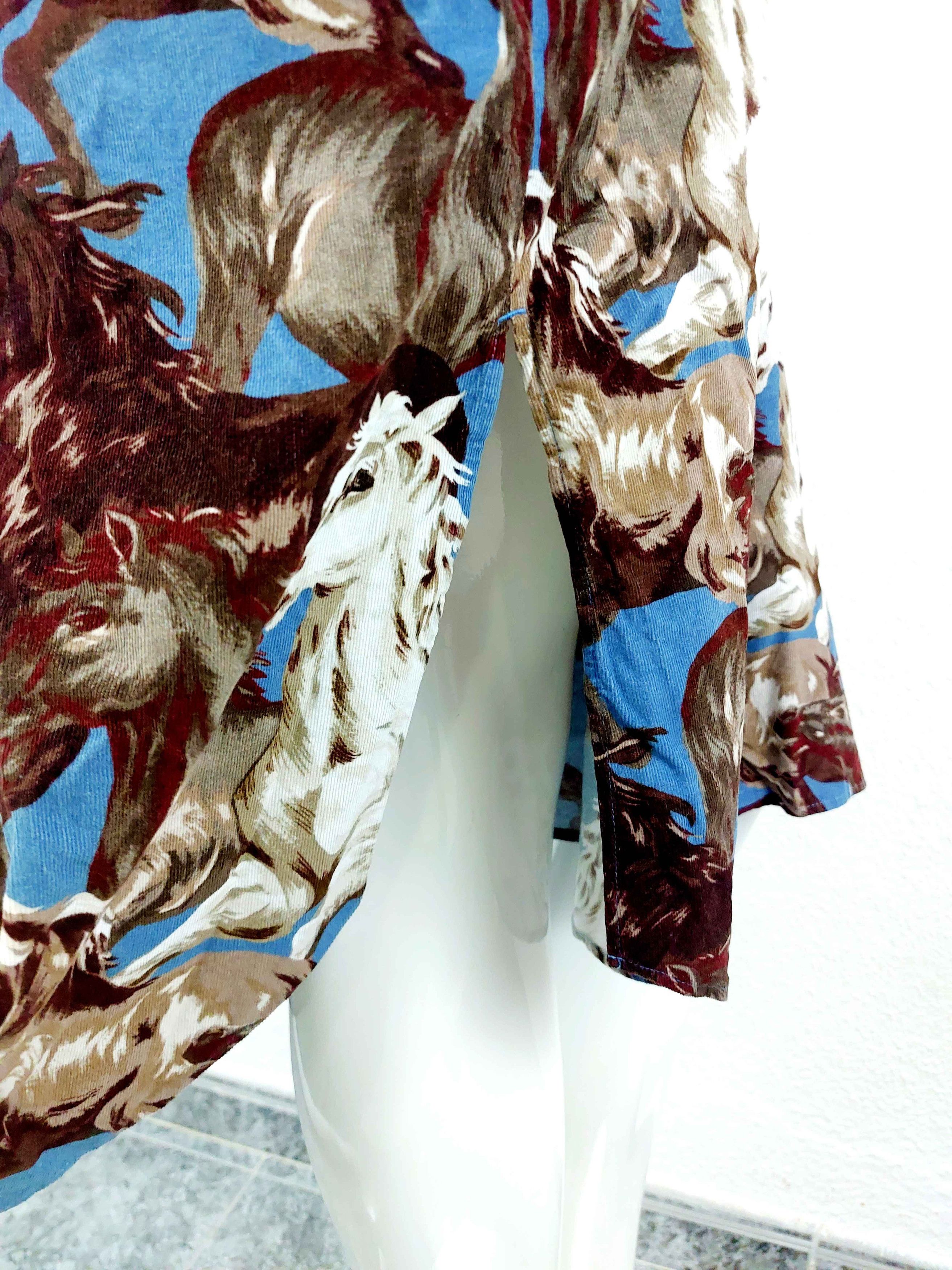 Kenzo KENZO Women's Chevaux Horse Cowboy Denim Tunc Dress Size M / US 6-8 / IT 42-44 - 16 Thumbnail