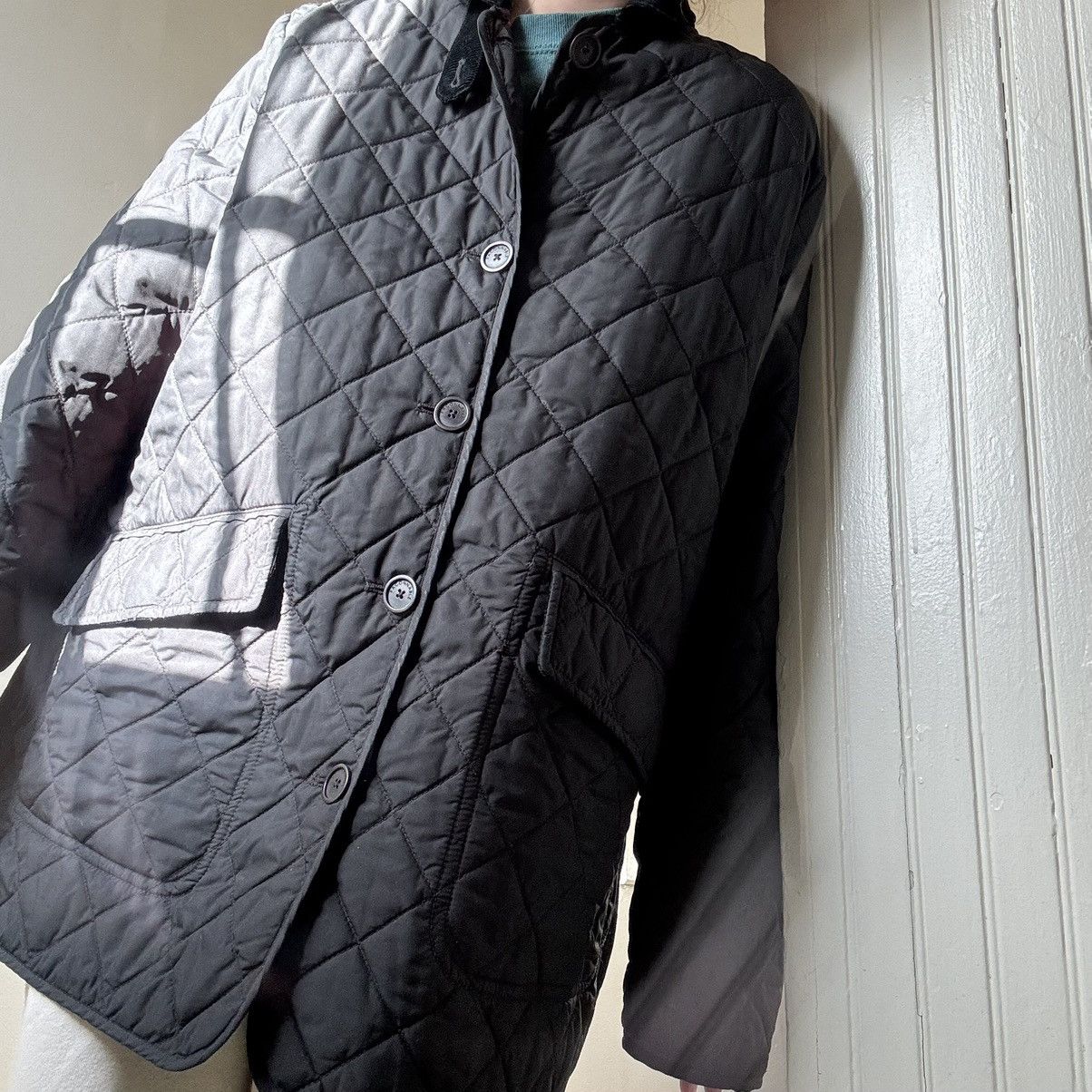 Faconnable Facconable Quilted Light Puffer Coat Black Cord Collar Large Size L / US 10 / IT 46 - 1 Thumbnail