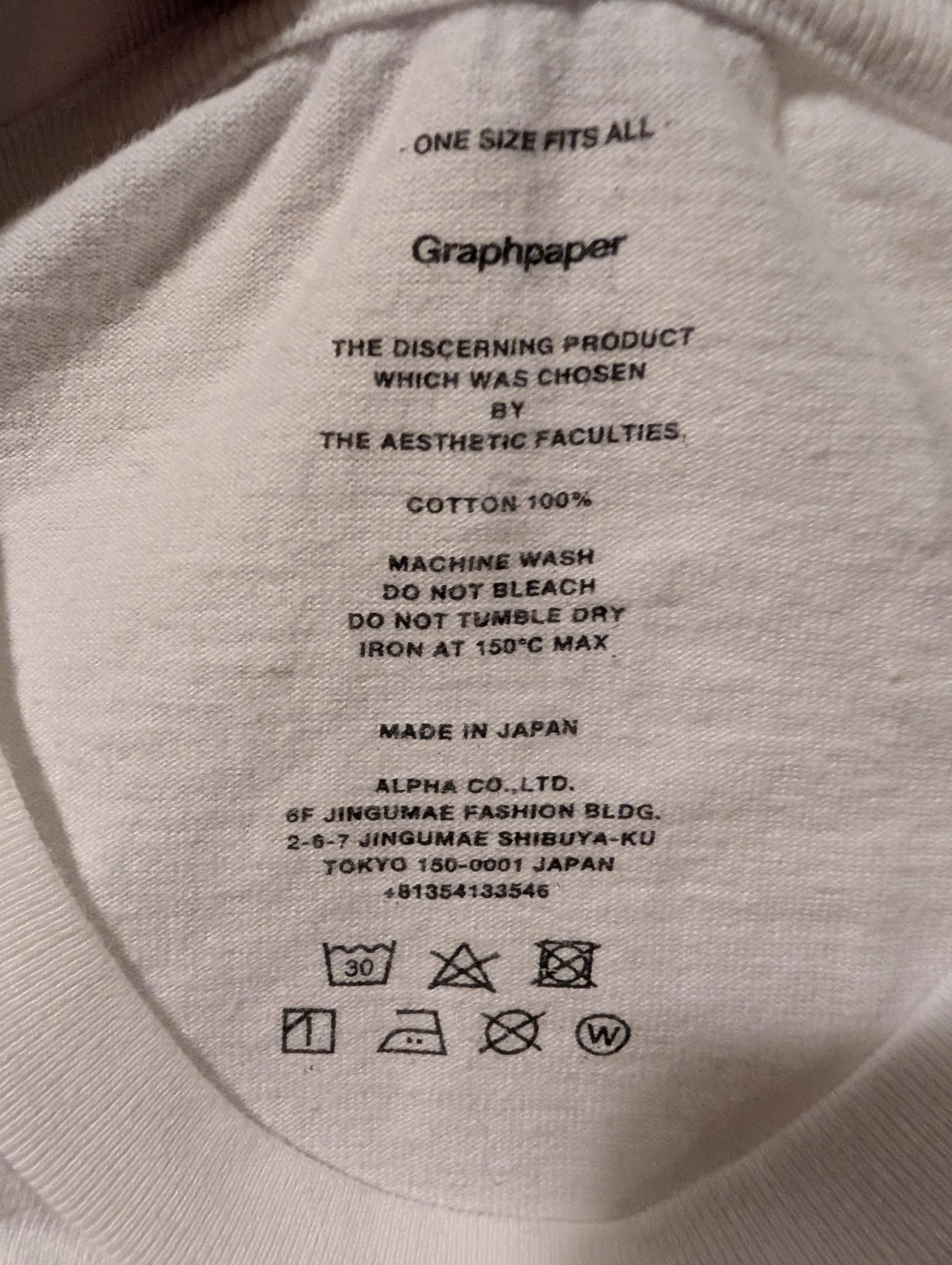 Graphpaper Graphpaper S/S Oversized Tee Size US M / EU 48-50 / 2 - 3 Thumbnail