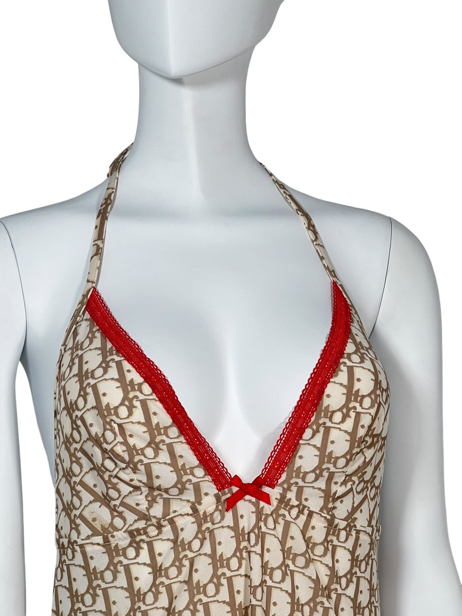 Dior Christian Dior by John Galliano 2005 Monogram Slip Dress Size XL / US 12-14 / IT 48-50 - 4 Thumbnail