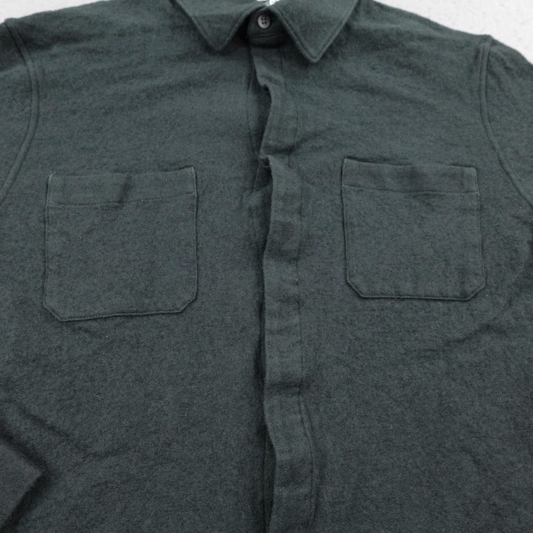 Cos COS Button-Up Shirt Mens Medium Green Flannel Relaxed Fit Wool Cotton Blend Long Sleeve Size US M / EU 48-50 / 2 - 3 Thumbnail