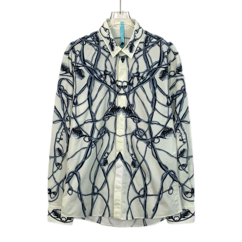 Alexander McQueen Alexander Mcqueen Color-block printed cotton lapel long-sl Size US M / EU 48-50 / 2 - 1 Thumbnail