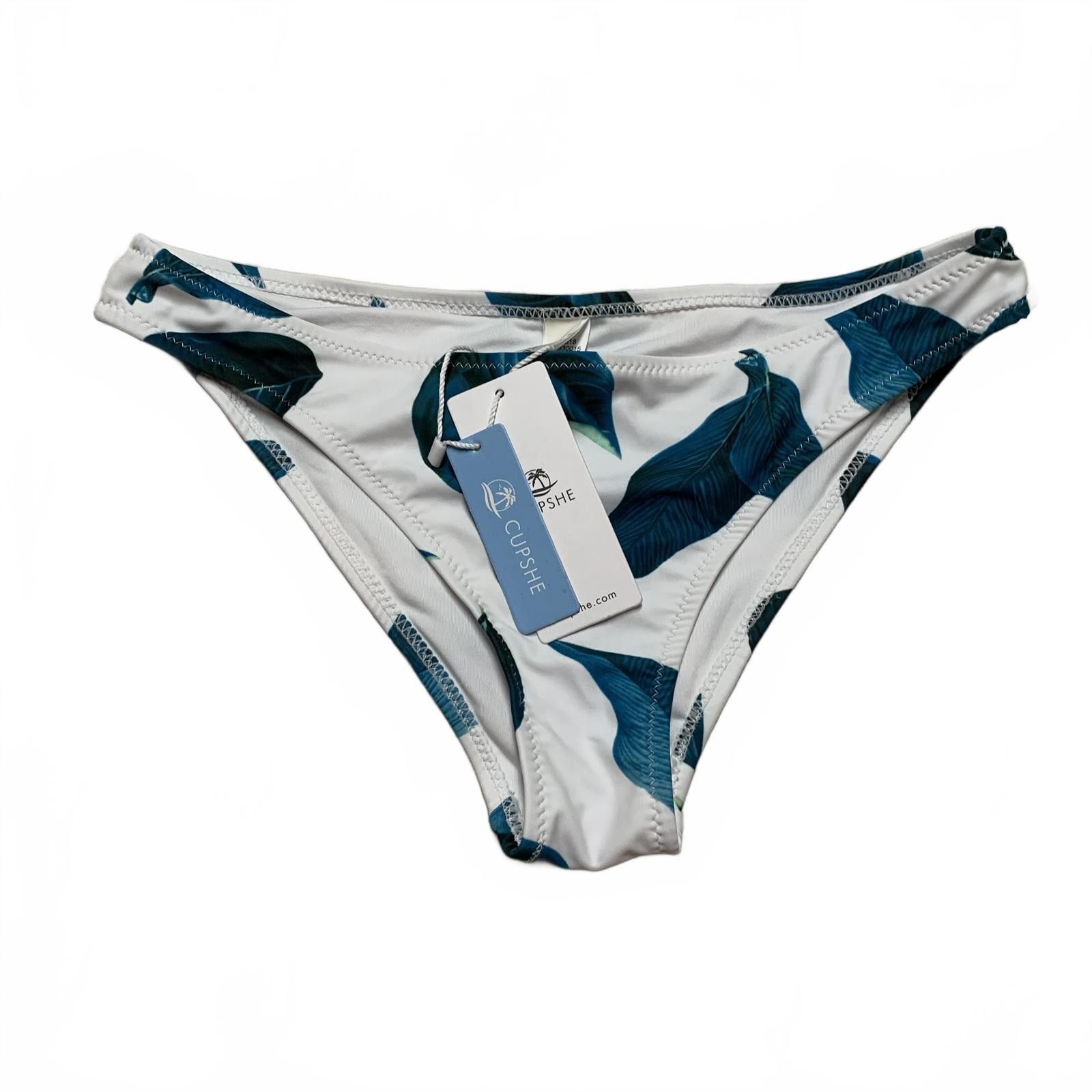 Other Cupshe Women's Size M Bikini Bottoms with Blue Leaf Print Size ONE SIZE - 1 Thumbnail