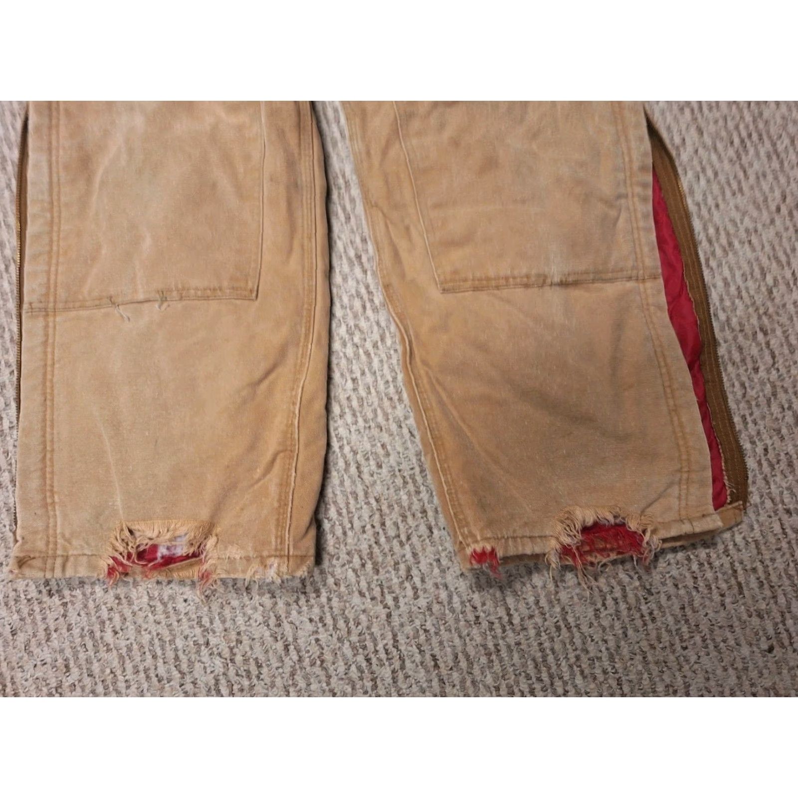 Carhartt VINTAGE Carhartt Duck Canvas Insulated Bib Overalls 42x30 Brown Workswear Distressed Double Knee USA Men Regular Overalls Winter Workwear Mens Size US 42 / EU 58 - 2 Thumbnail