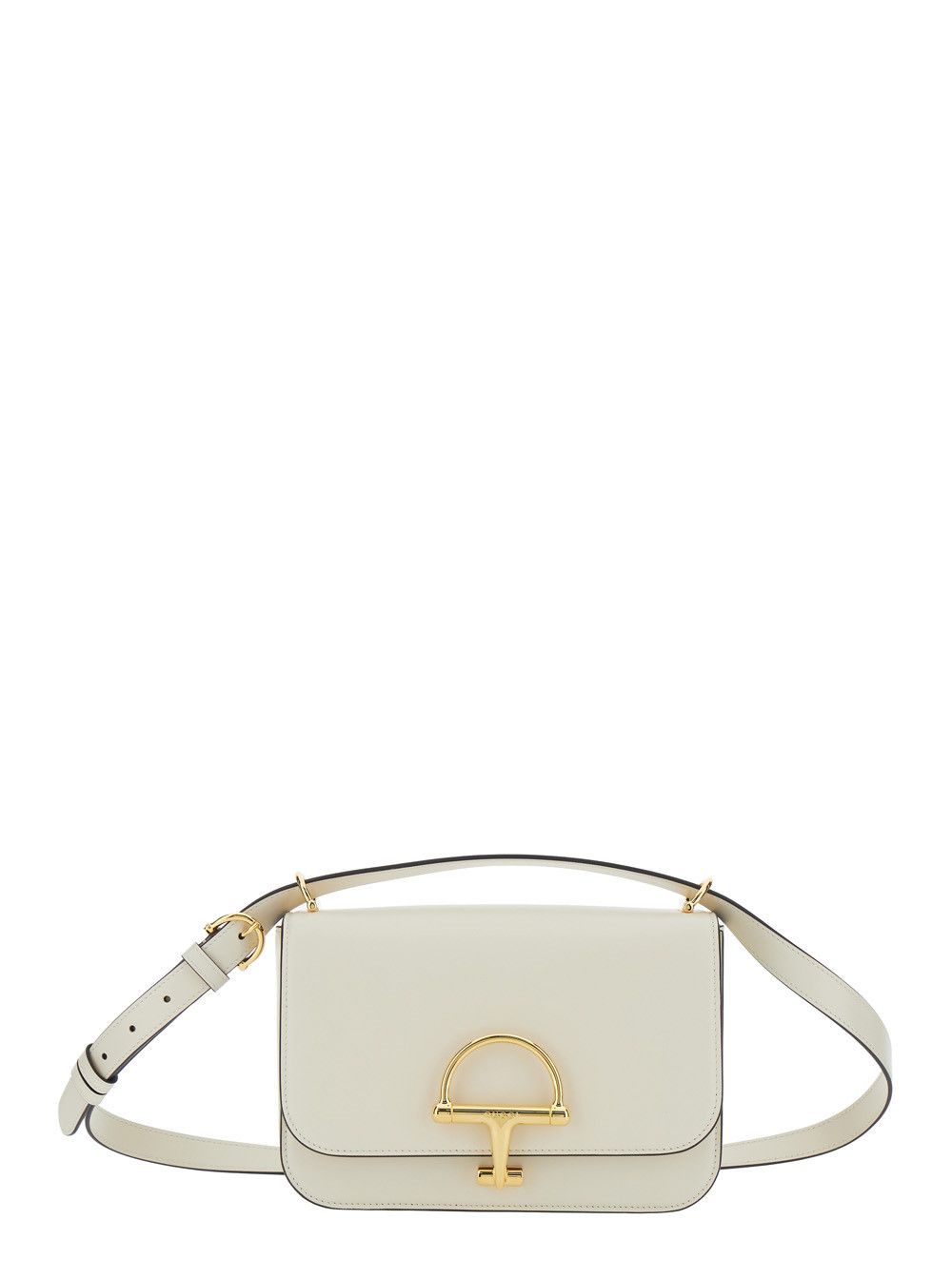 Gucci 'Siena Small' White Shoulder Bag with Claw on the Front in Leather Woman Size ONE SIZE - 1 Thumbnail