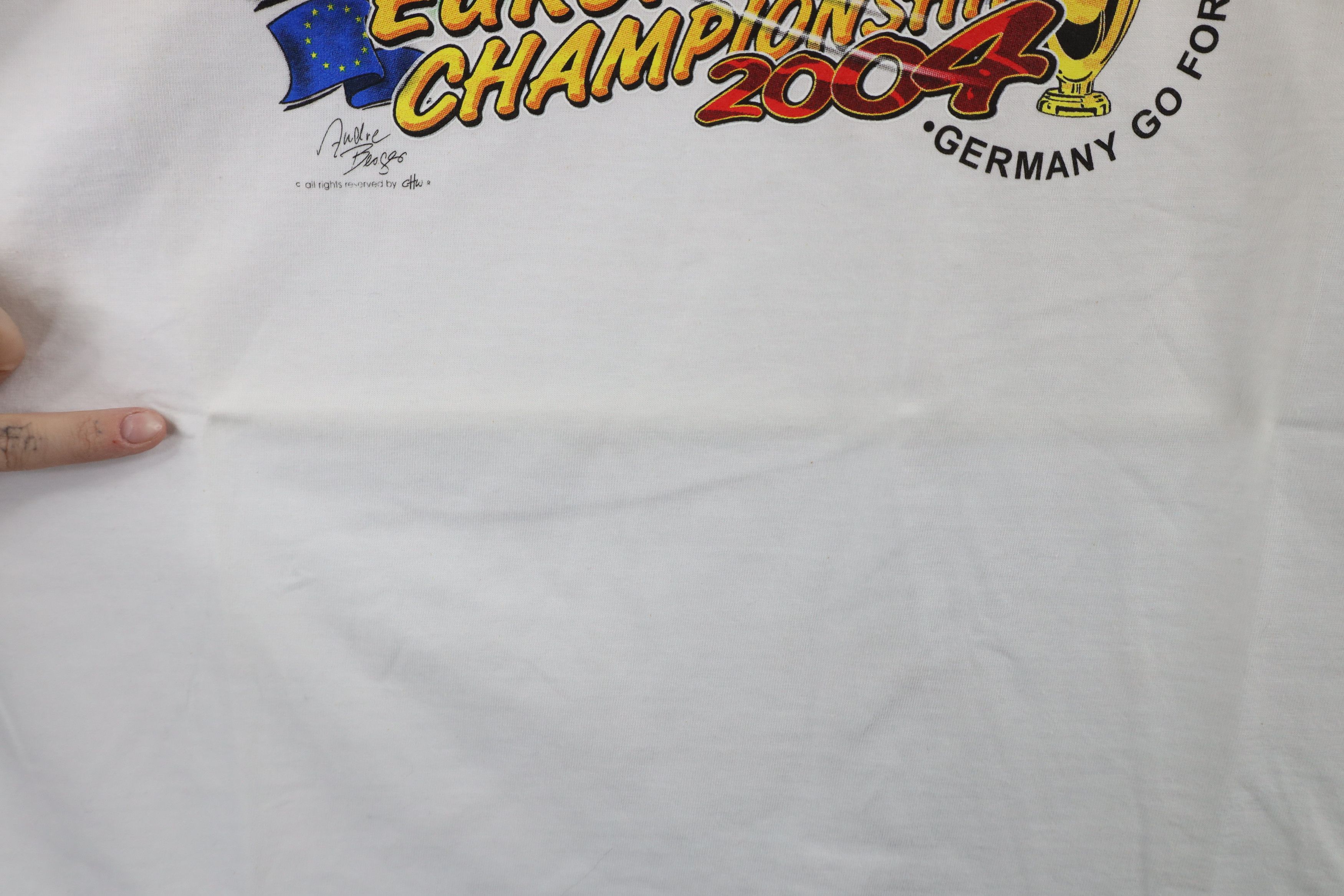 Vintage Vintage Y2K Euro Championships Soccer Futbol Ringer T-Shirt Size US XL / EU 56 / 4 - 9 Thumbnail