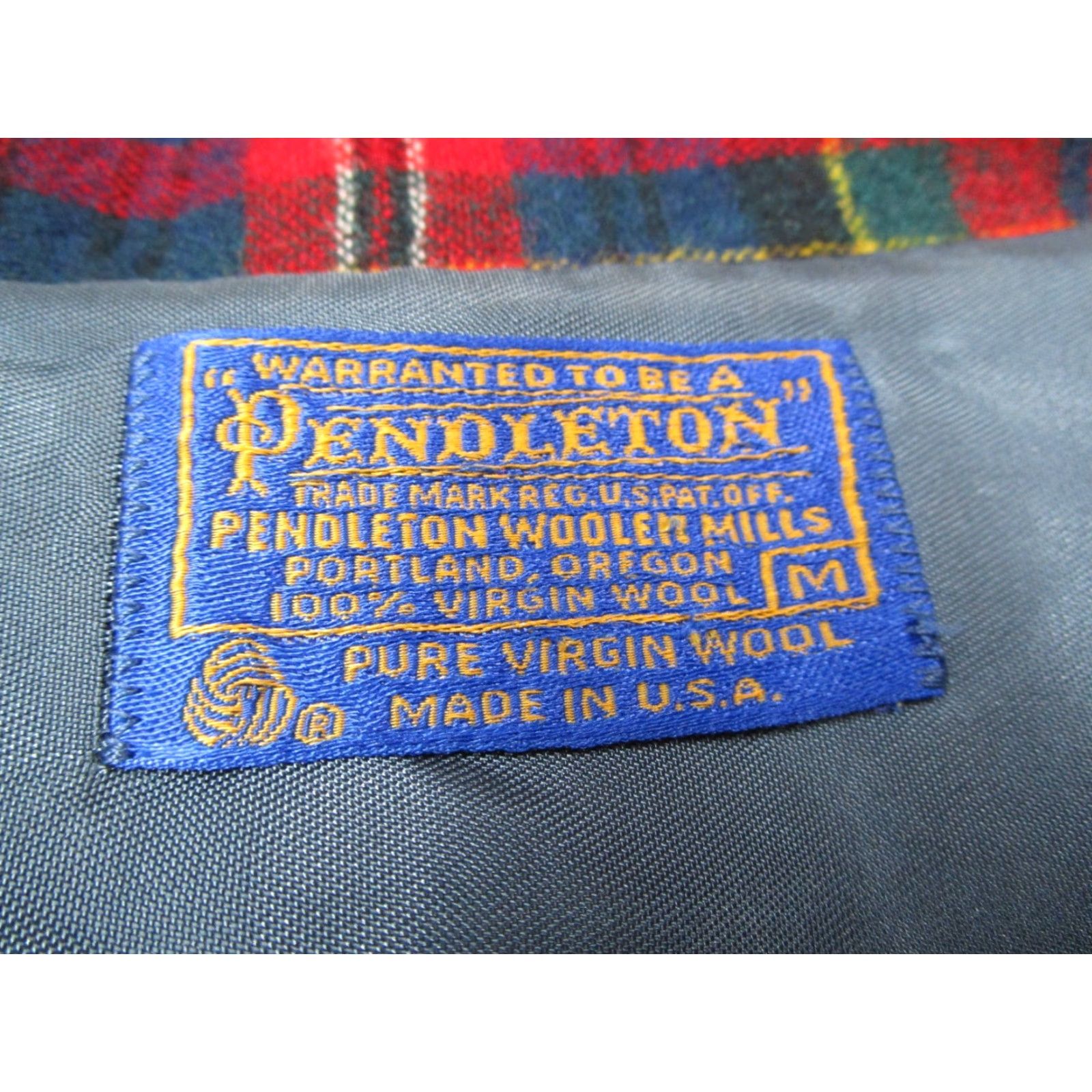 Pendleton VINTAGE Pendleton Jacket Mens Medium Blue Plaid Wool Button Up Shacket with Pockets - Made in USA 80s Western Theme Mens Size US M / EU 48-50 / 2 - 2 Thumbnail