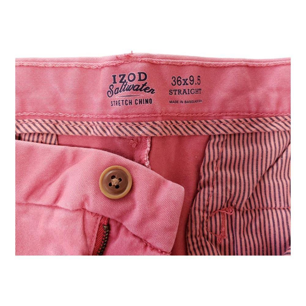Izod CT116 Men's Salmon Izod Stretch Chino 36 X 9.5 Size US 36 / EU 52 - 2 Thumbnail