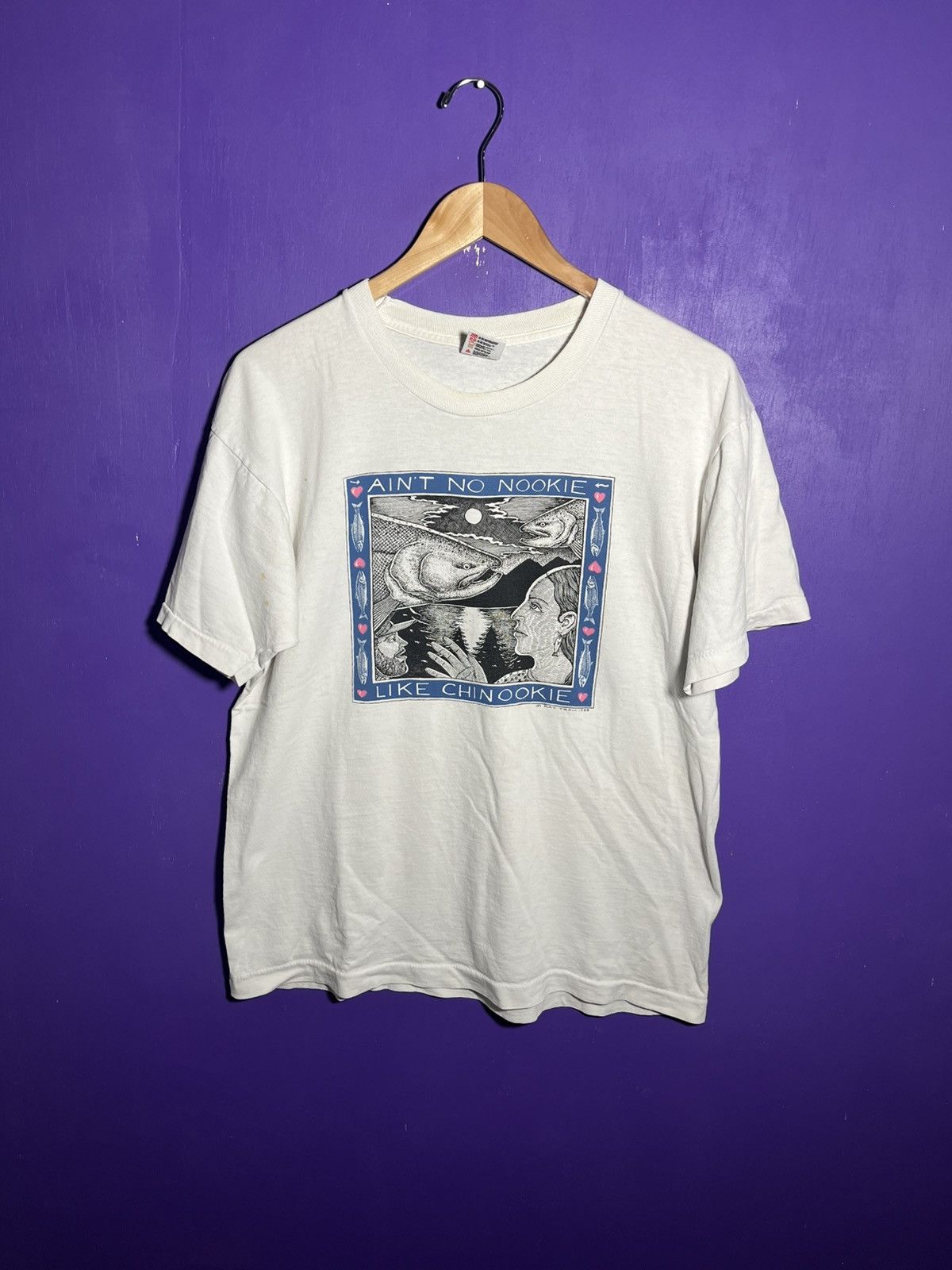 Vintage Vintage 1988 Ain’t no nookie like chinookie art tee Size US L / EU 52-54 / 3 - 1 Thumbnail