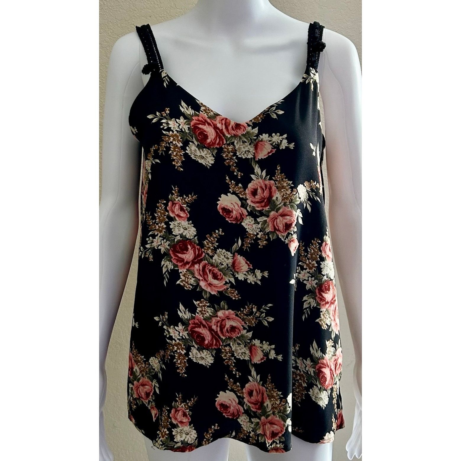 Other Bobeau | Women's Floral Sleeveless Tank Top | Medium Size M / US 6-8 / IT 42-44 - 1 Thumbnail