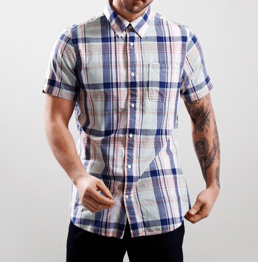 Barbour Barbour Nickwell Tailored Button Shirt Check Sky ( M ) Size US M / EU 48-50 / 2 - 1 Thumbnail