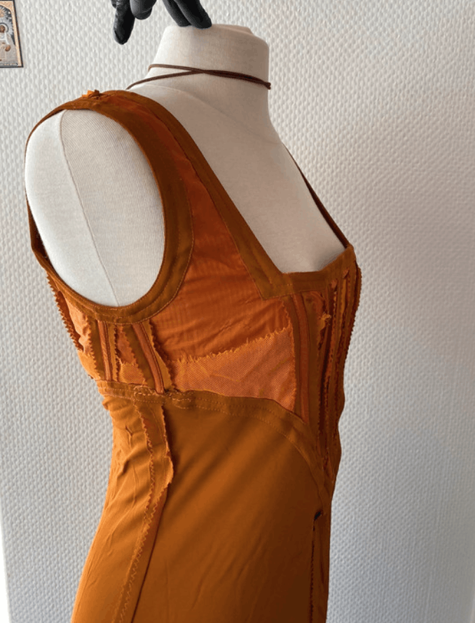 Jean Paul Gaultier × Vintage Jean Paul Gaultier Mesh Dress Corset Bondage Lace upVintage Size M / US 6-8 / IT 42-44 - 9 Thumbnail