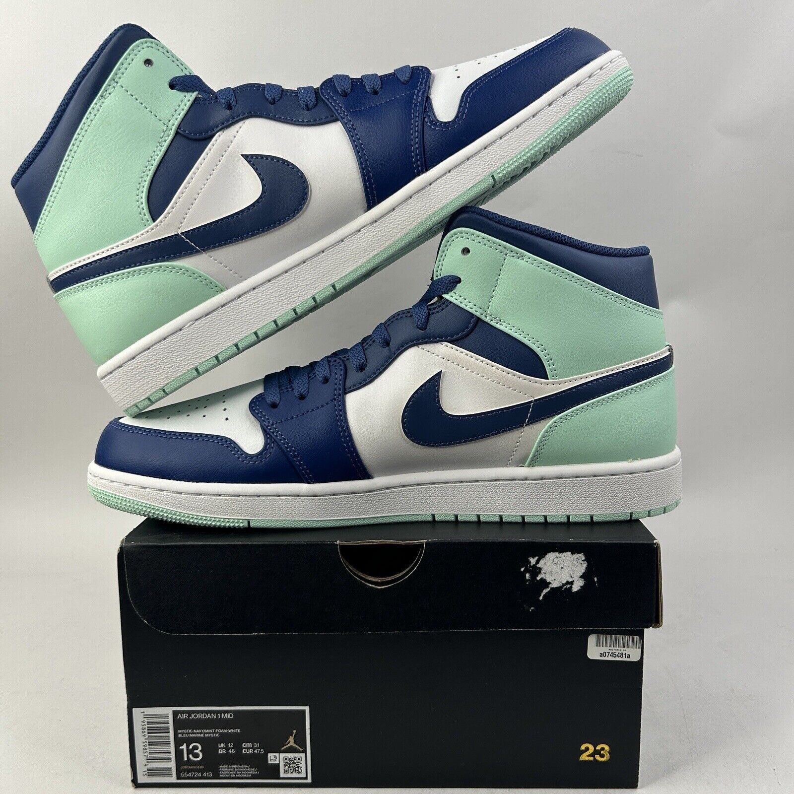 Nike Nike Shoes Air Jordan 1 Mid Retro “Mystic Navy" 2024 Size US 13 / EU 46 - 3 Thumbnail