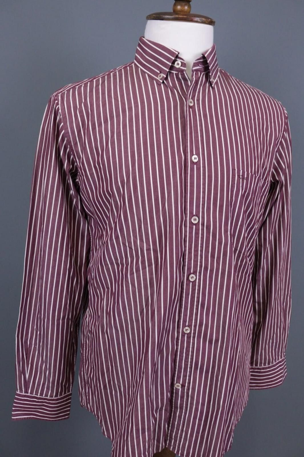 Paul & Shark Paul & Shark Yachting Burgundy Striped Shirt Size 41 Size US M / EU 48-50 / 2 - 5 Thumbnail