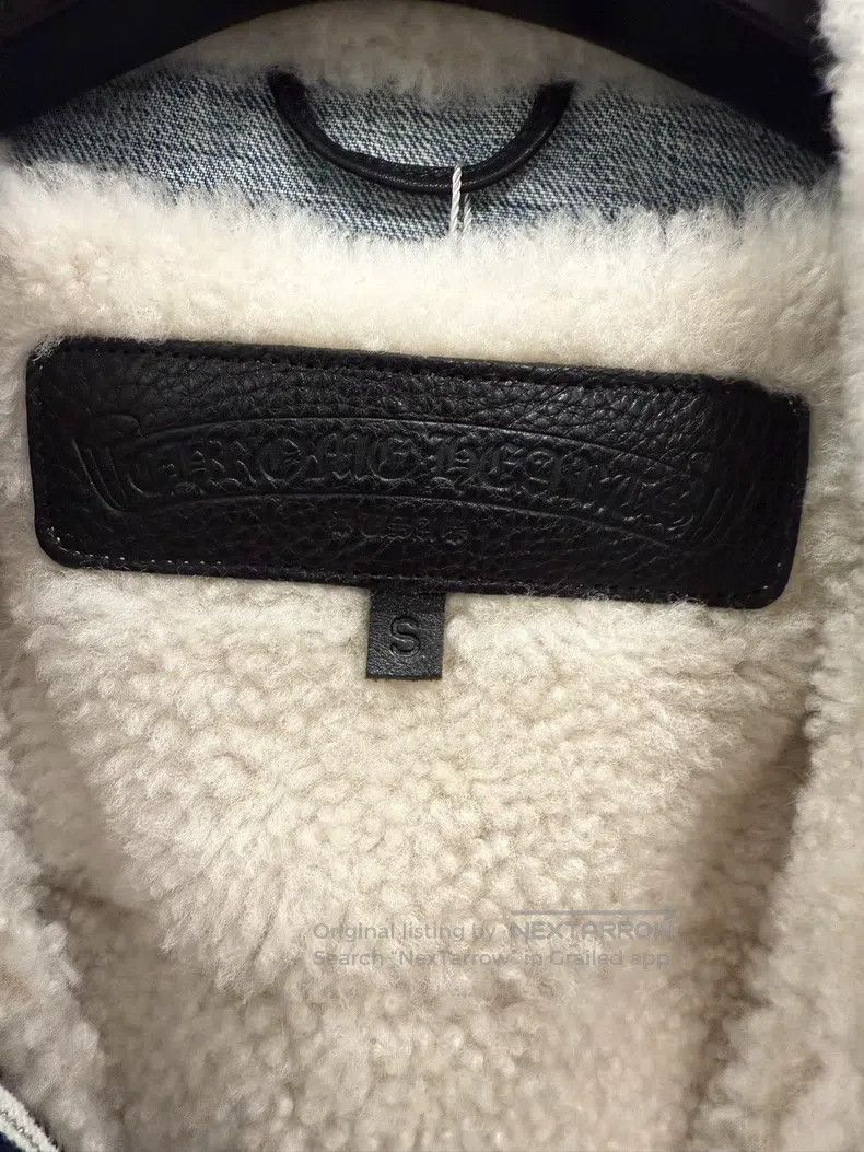 Chrome Hearts CHROME HEARTS Size S Lamb cashmere blue denim jacket Size US S / EU 44-46 / 1 - 5 Thumbnail
