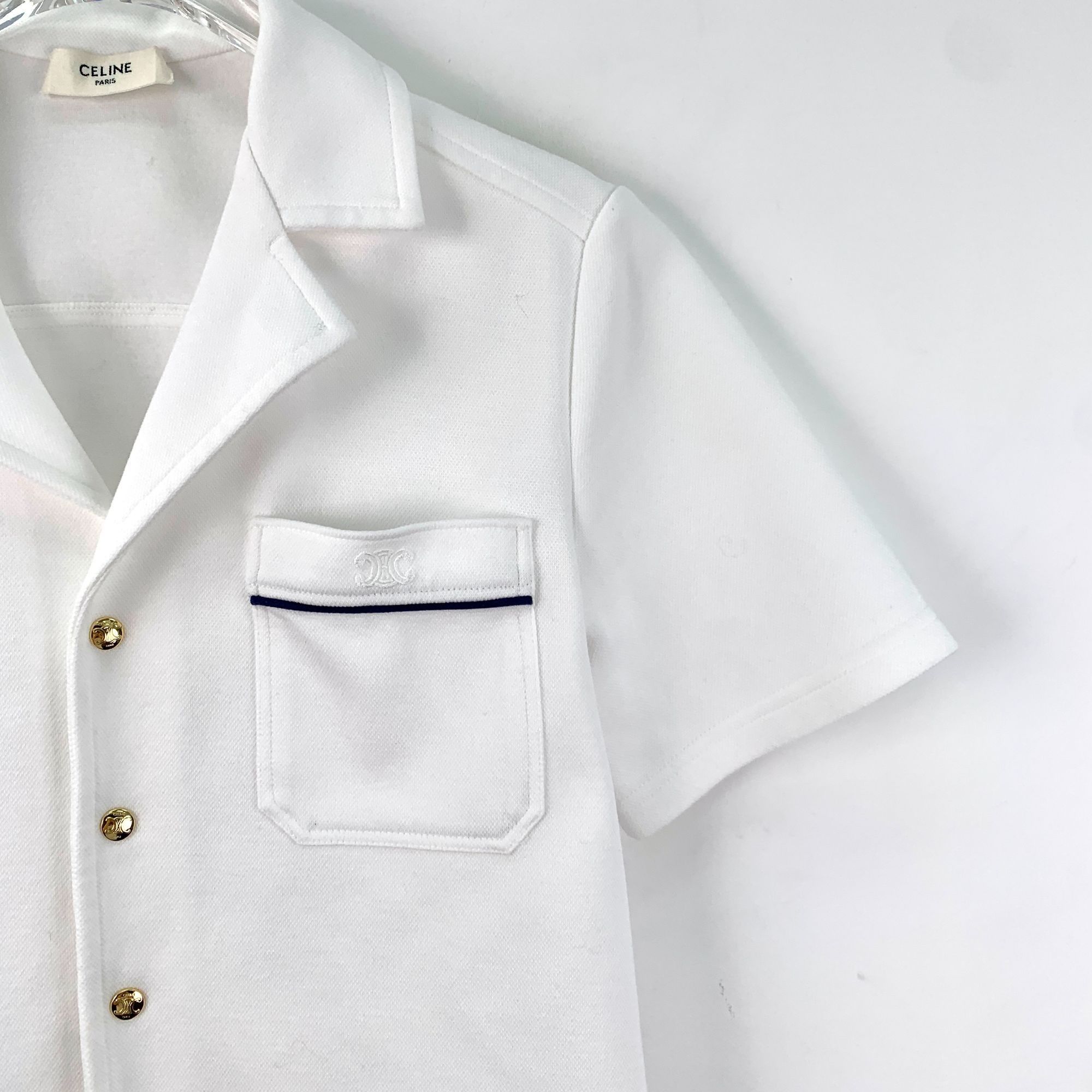 Celine Celine 2023 White Arc De Triomphe Embroidered Cotton Lapel S Size XS / US 0-2 / IT 36-38 - 7 Thumbnail