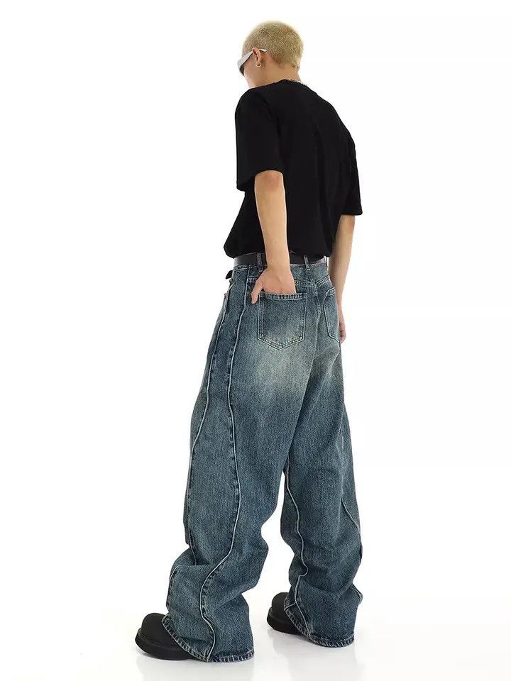 Japanese Brand Y2k Streetwear Design Baggy Jeans Pants Size US 30 / EU 46 - 4 Thumbnail