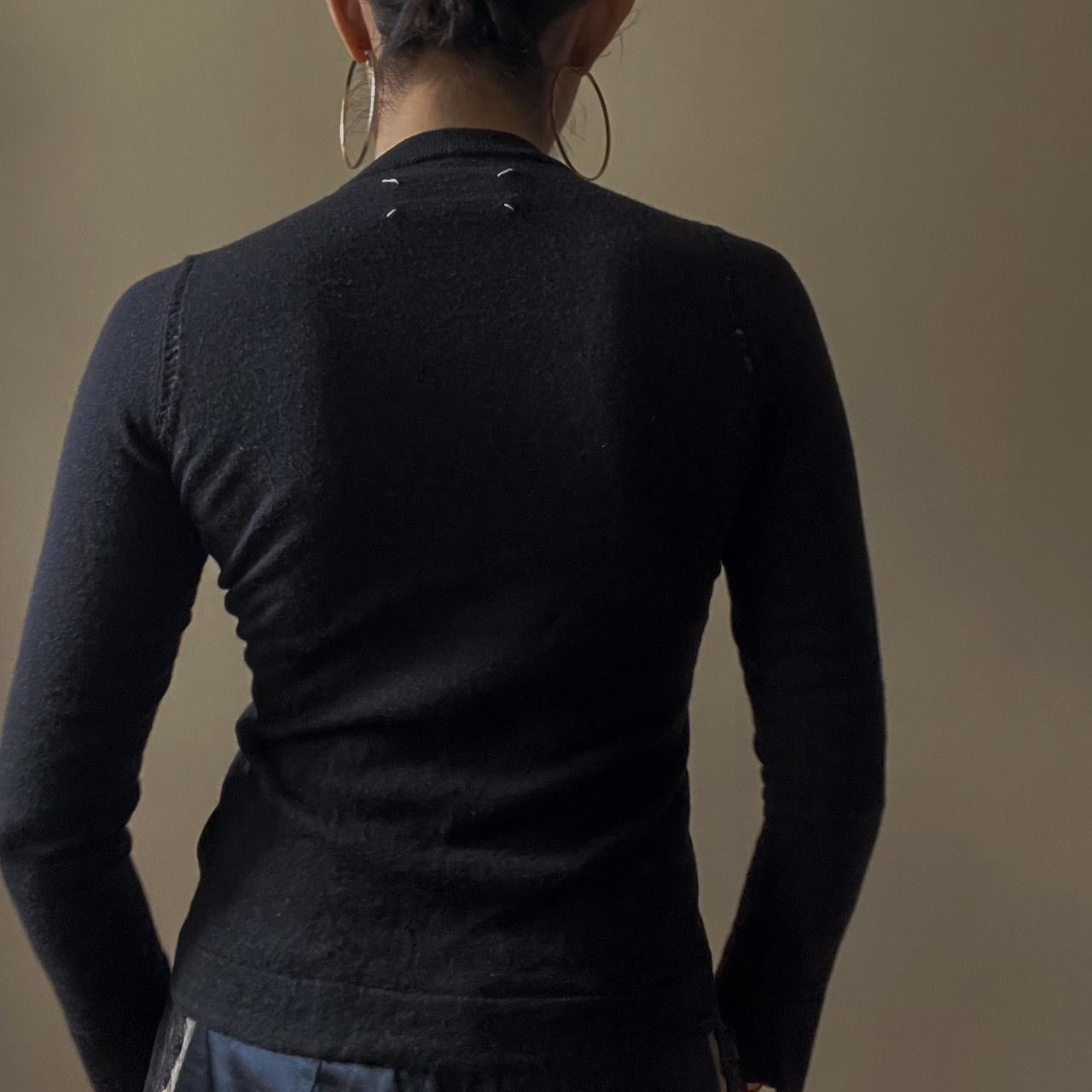 image of Maison Margiela Classic Margiela Knit Sweater in Black, Women's (Size XS)