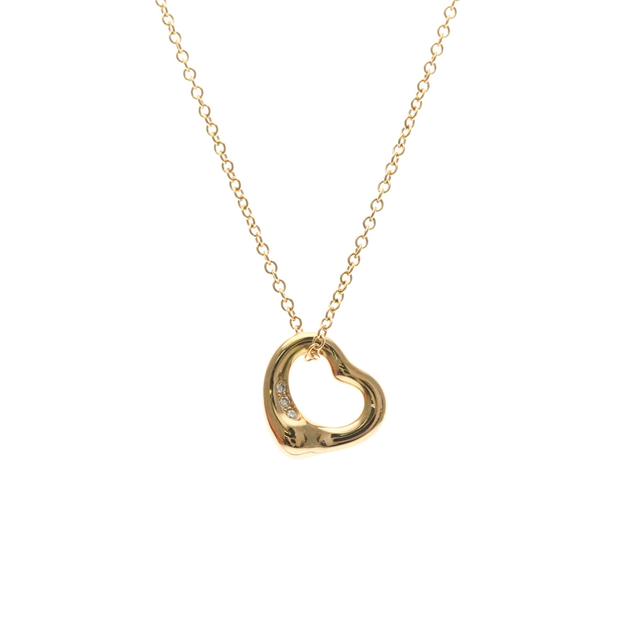 Tiffany & Co. Tiffany Open Heart Pink Gold (18K) No Stone Men,Women Fashion Pendant Necklace (Pink Gold) Size ONE SIZE - 1 Thumbnail
