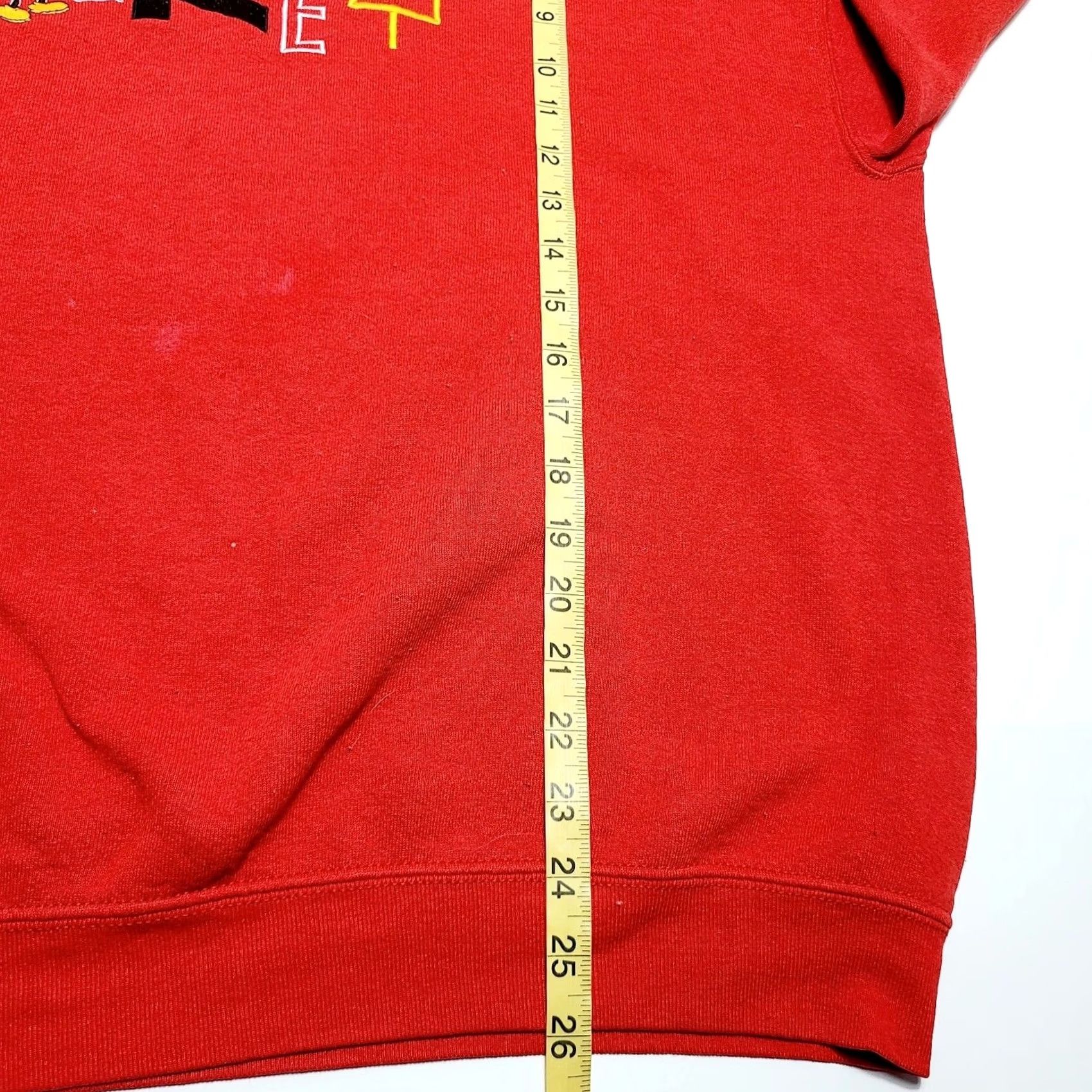 Mickey & Co. VINTAGE Mickey Sweatshirt Mens XL Red Embroidered Mickey Mouse 90s Crew Neck Pullover Size US XL / EU 56 / 4 - 6 Thumbnail