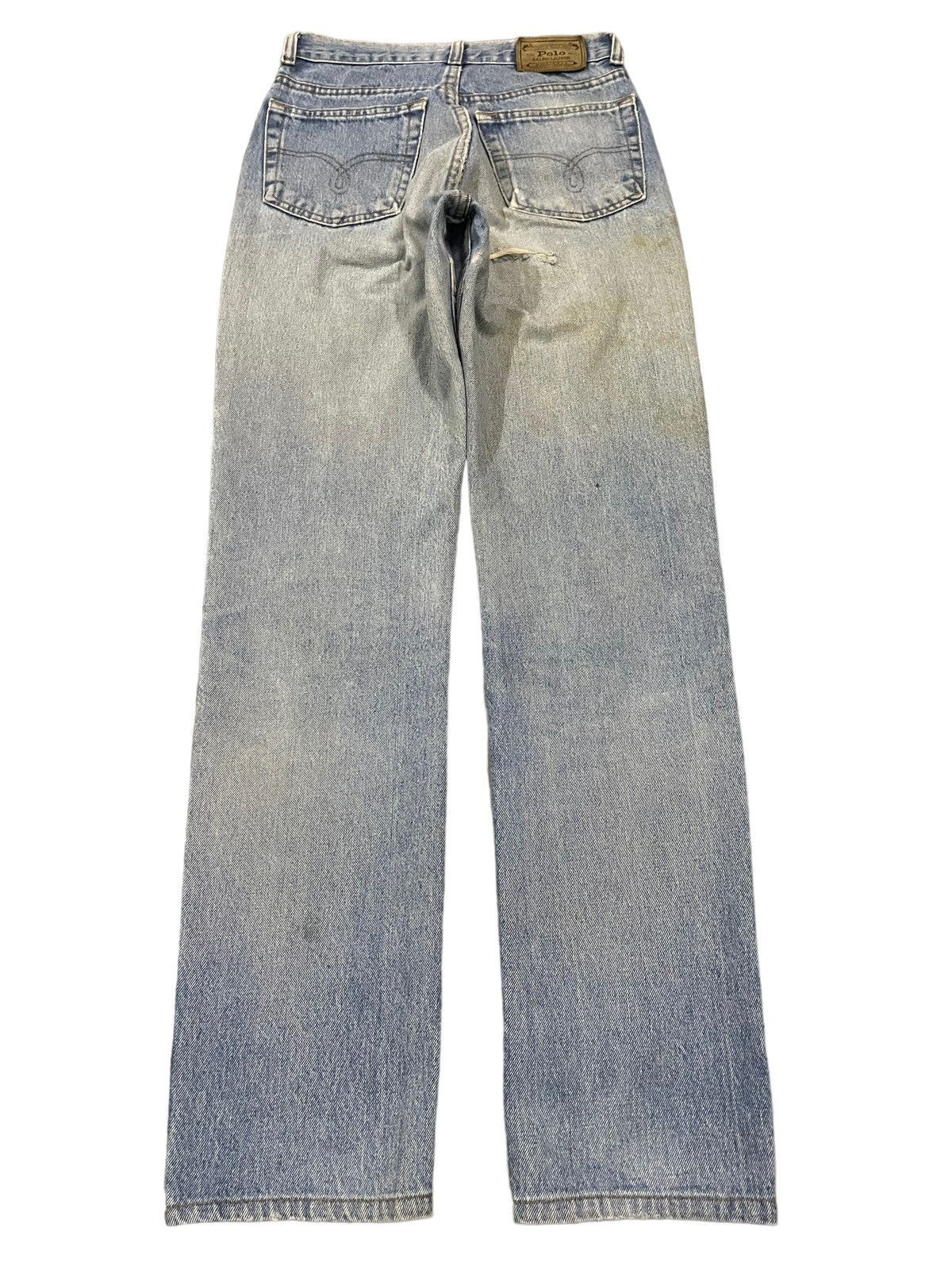 Polo Ralph Lauren Vintage 90s Made in Usa Polo Ralph Lauren Distressed Jeans Size US 27 - 2 Thumbnail