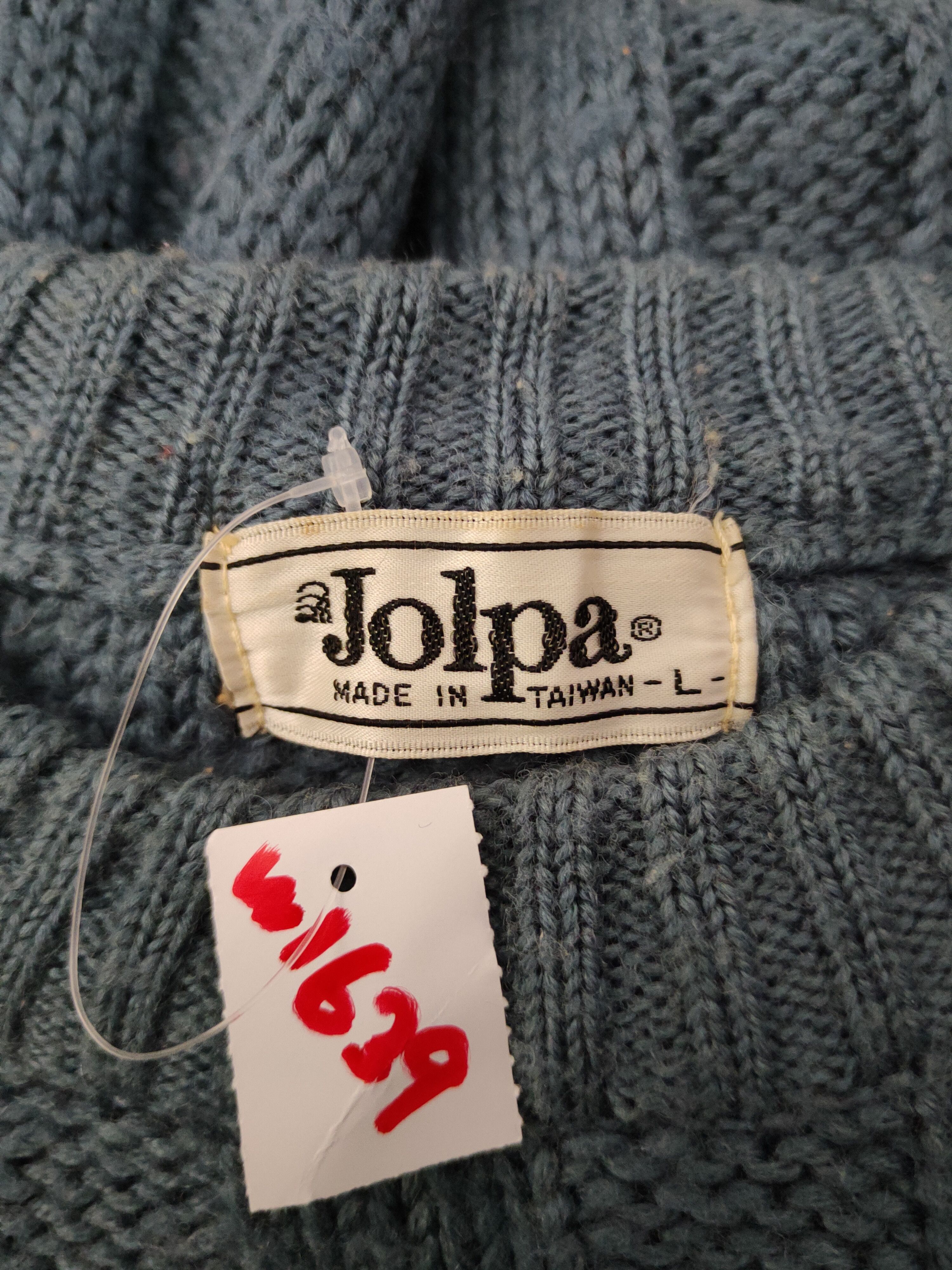 Aran Isles Knitwear Jolpa Dark Blue cable Knitwear Sweatshirts #W1639 Size US L / EU 52-54 / 3 - 12 Thumbnail