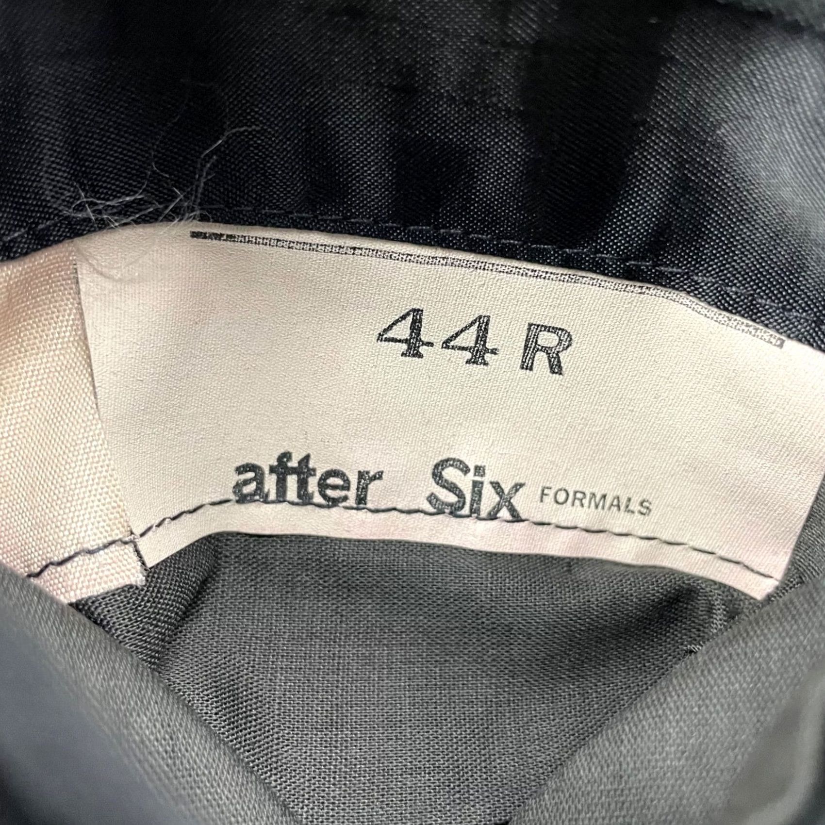 After Six VTG After Six Men's Tuxedo Jacket 44R Black Wool 1-Button Notch Lapel Single-Breasted Blazer/Coat Regular Size 44 Mens Obscure Orange Piping Size 44R - 6 Thumbnail