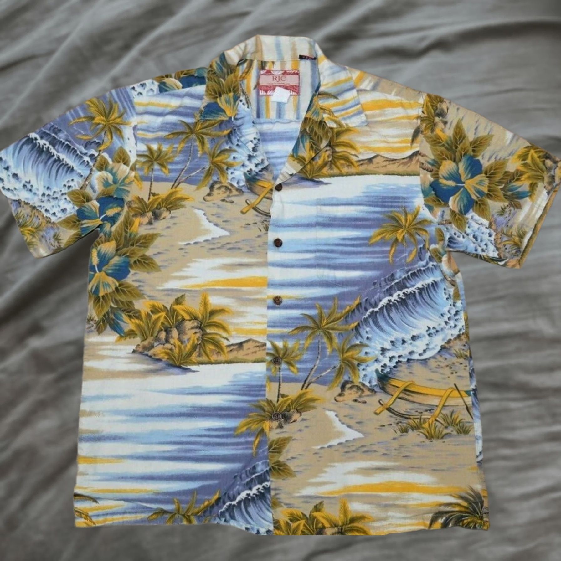 Vintage VINTAGE RJC Hawaiian Shirt Palm Tree City Made in Hawaii Men’s Medium Size US M / EU 48-50 / 2 - 1 Thumbnail