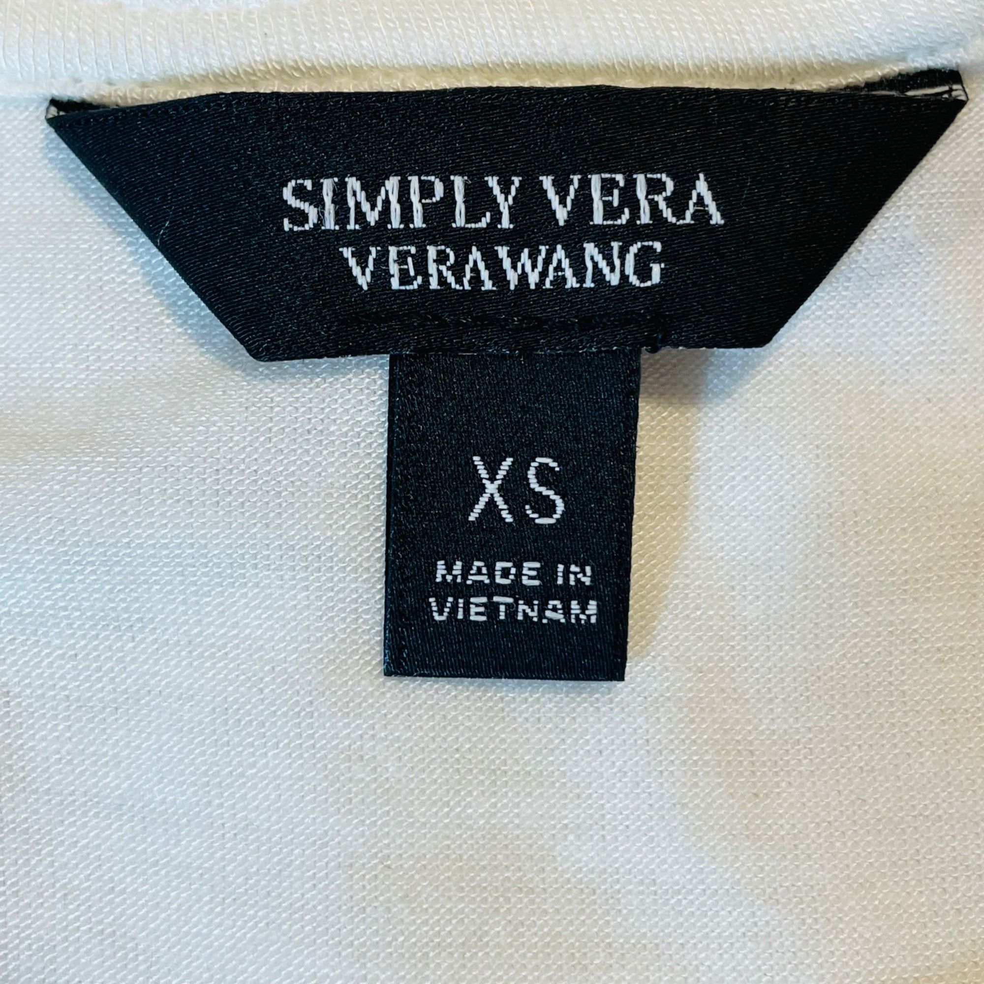 Other Simply Vera Vera Wang Long Sleeve Top XS White Beaded Design Size XS / US 0-2 / IT 36-38 - 4 Thumbnail