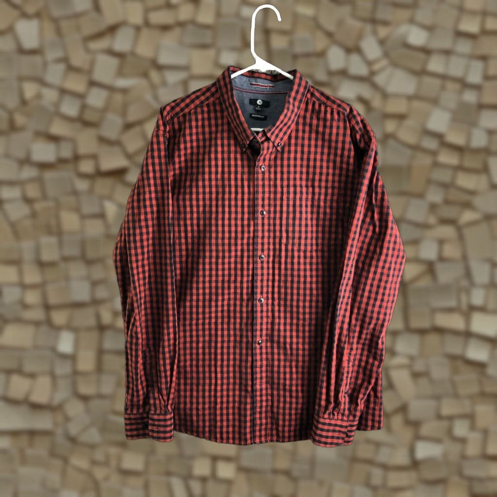 Vintage A&I Modern Fit Shirt XL Men Red Stripe Long Sleeve Button-Down Collar Shirt Size US XL / EU 56 / 4 - 1 Thumbnail