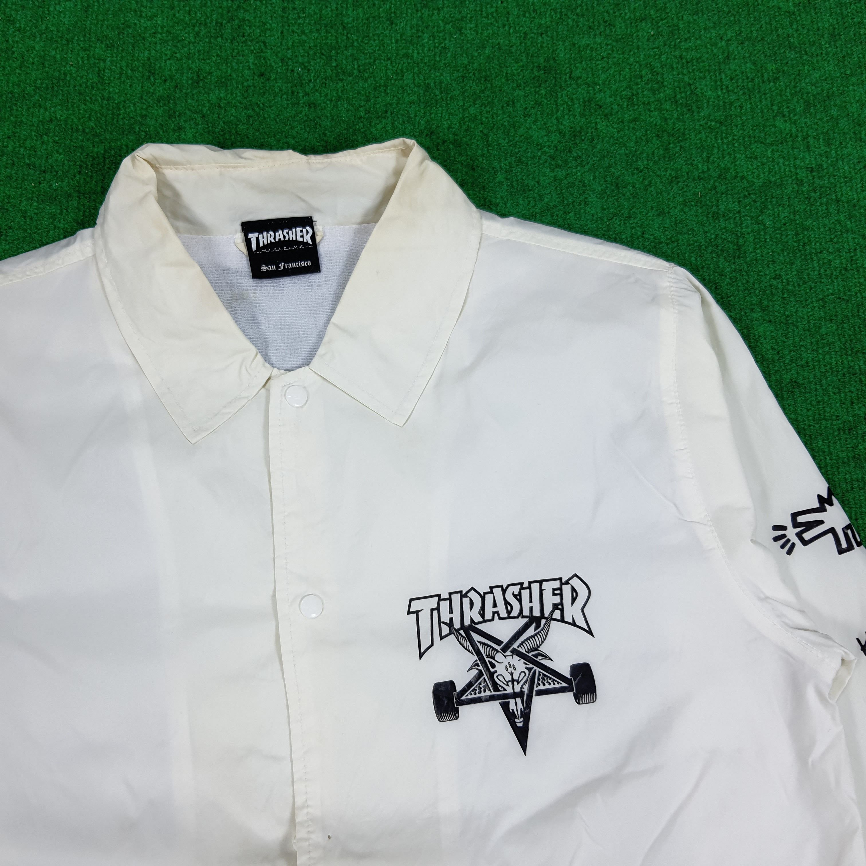 Thrasher × Vintage Vintage Thrasher x Keith Haring Streetwear Coach Jacket Size US M / EU 48-50 / 2 - 2 Thumbnail