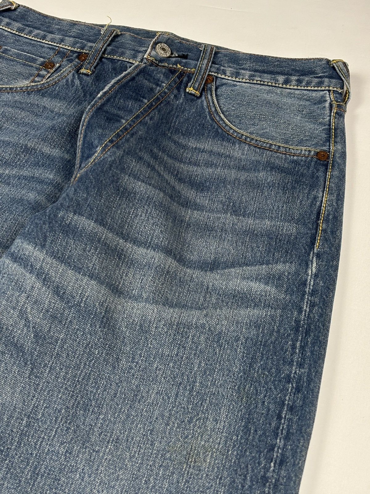 Evisu Embroidered Yellow Seagulls Selvedge Jeans Size US 29 - 8 Thumbnail